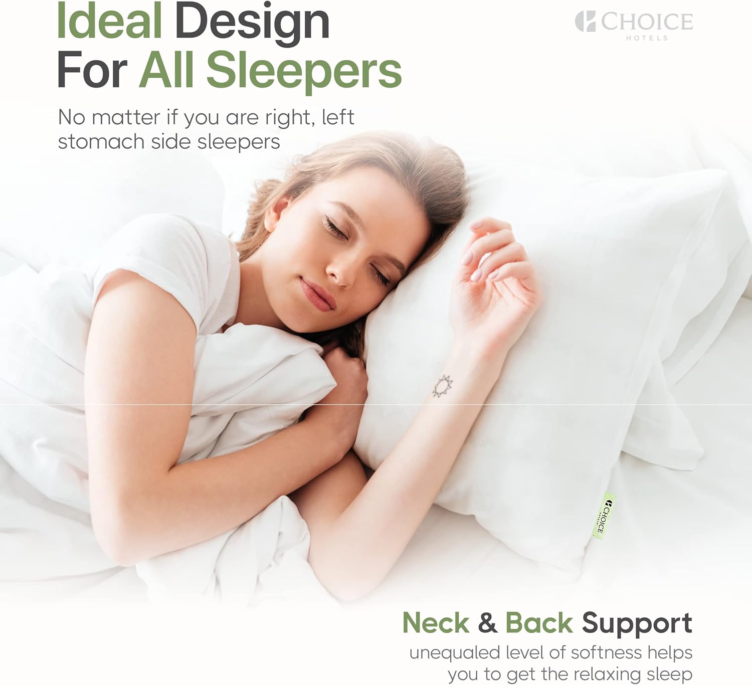Choice Hotels Luminesse Hypoallergenic Pillow White Standard