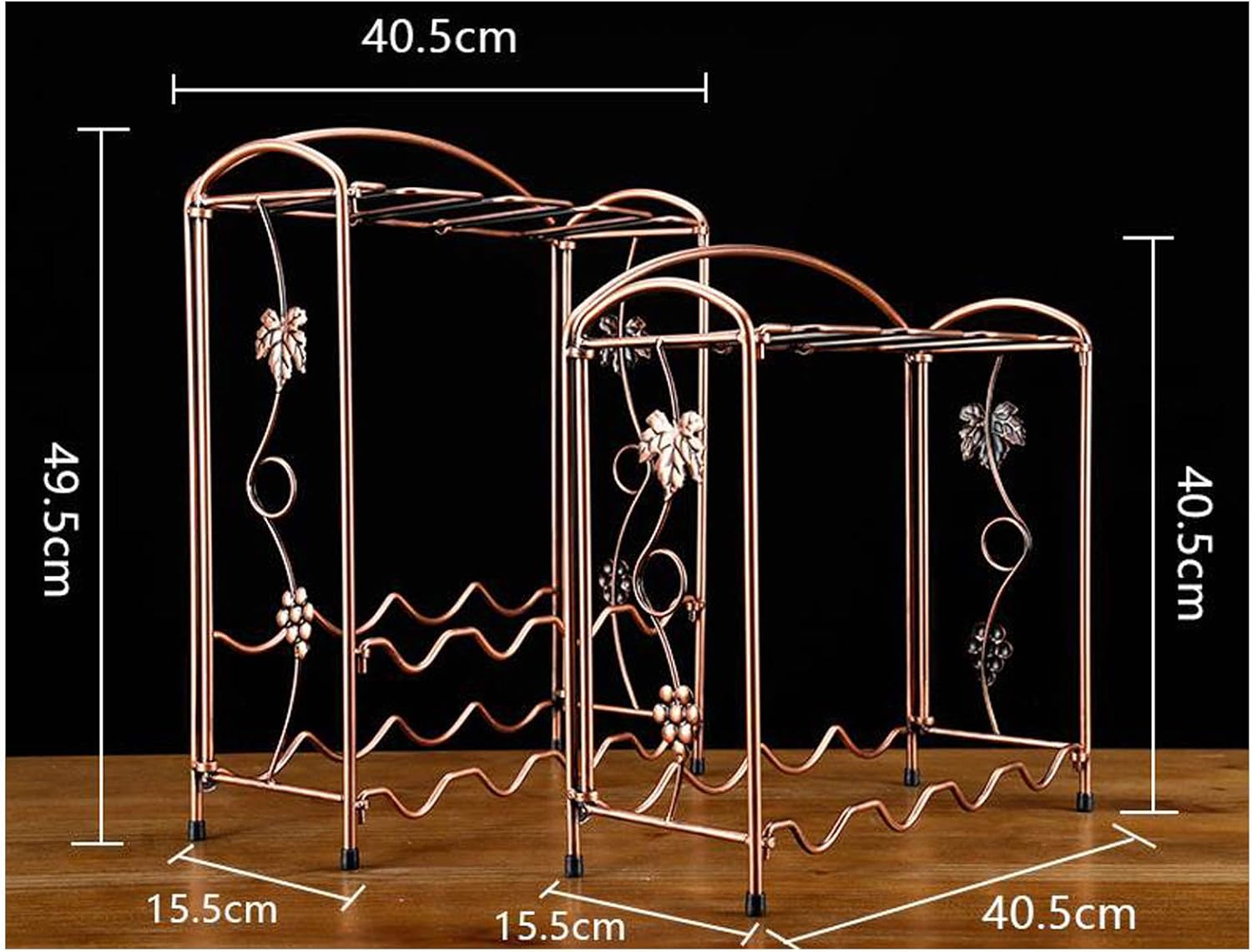 BOCbco Tabletop Wine Rack with 4 Bottles and 8 Glasses
