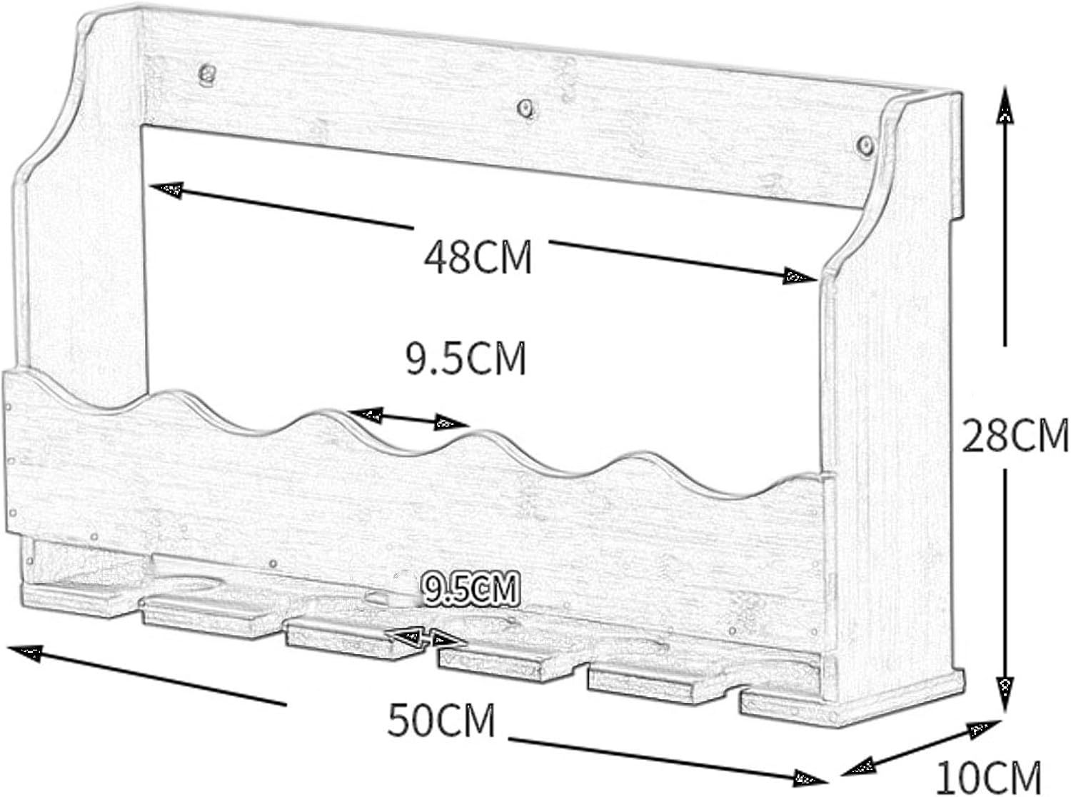 BOCbco Wall-Mounted Wine Rack with Glass Holder