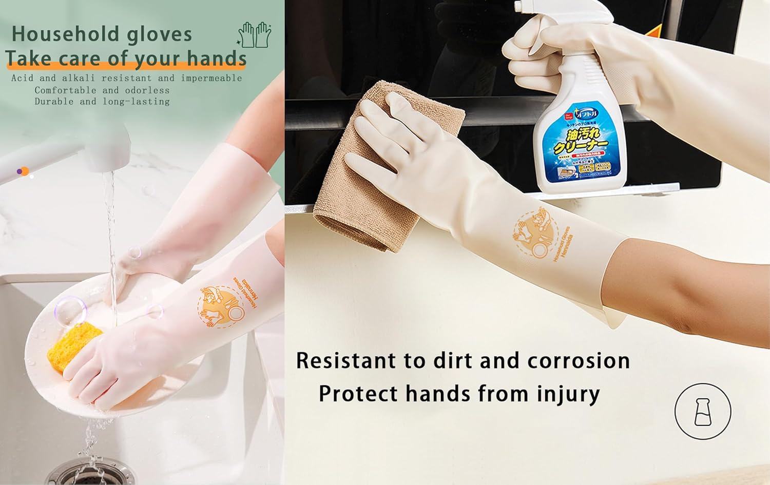 Klmfatsig Reusable Nitrile Gloves Set of Two