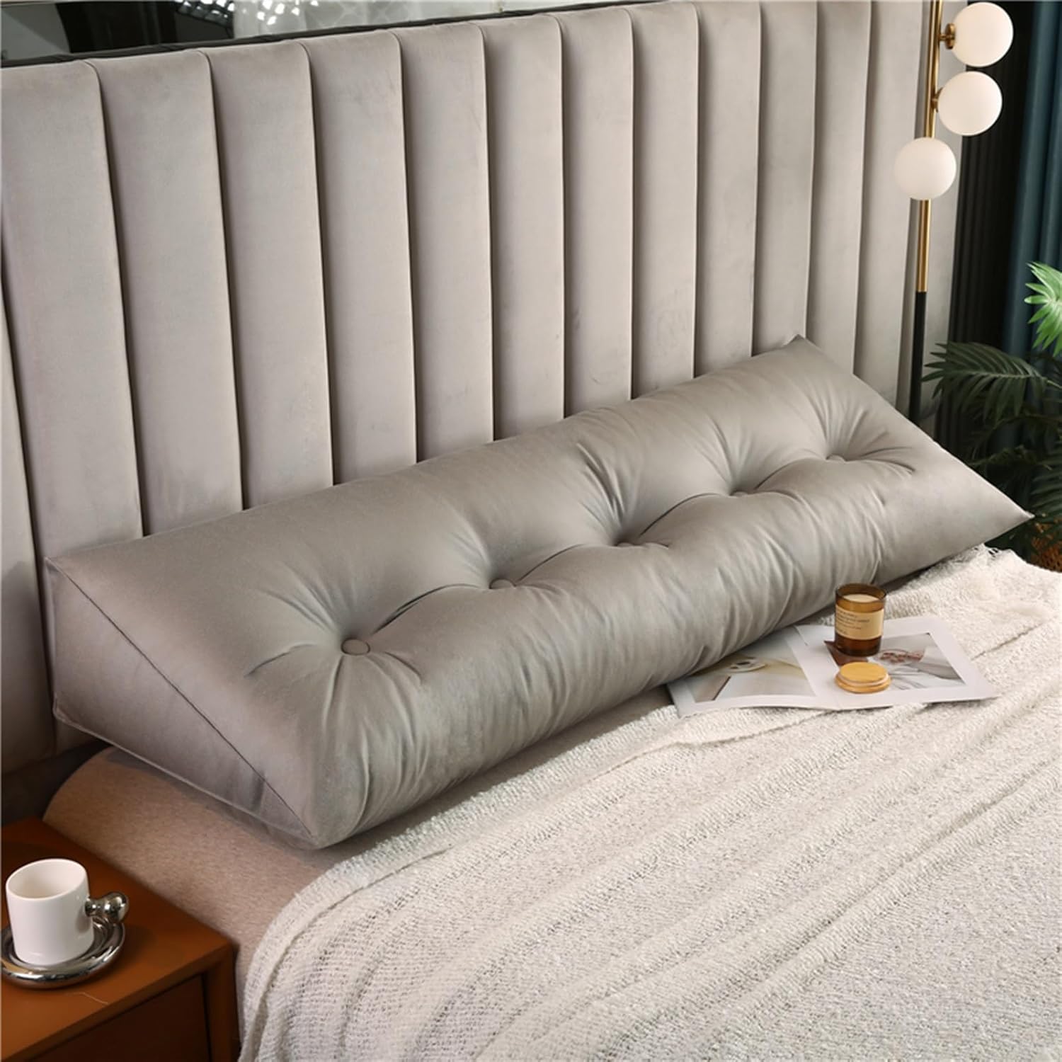 KANG DONG Large Triangular Headboard Wedge Pillow for Reading and Relaxing