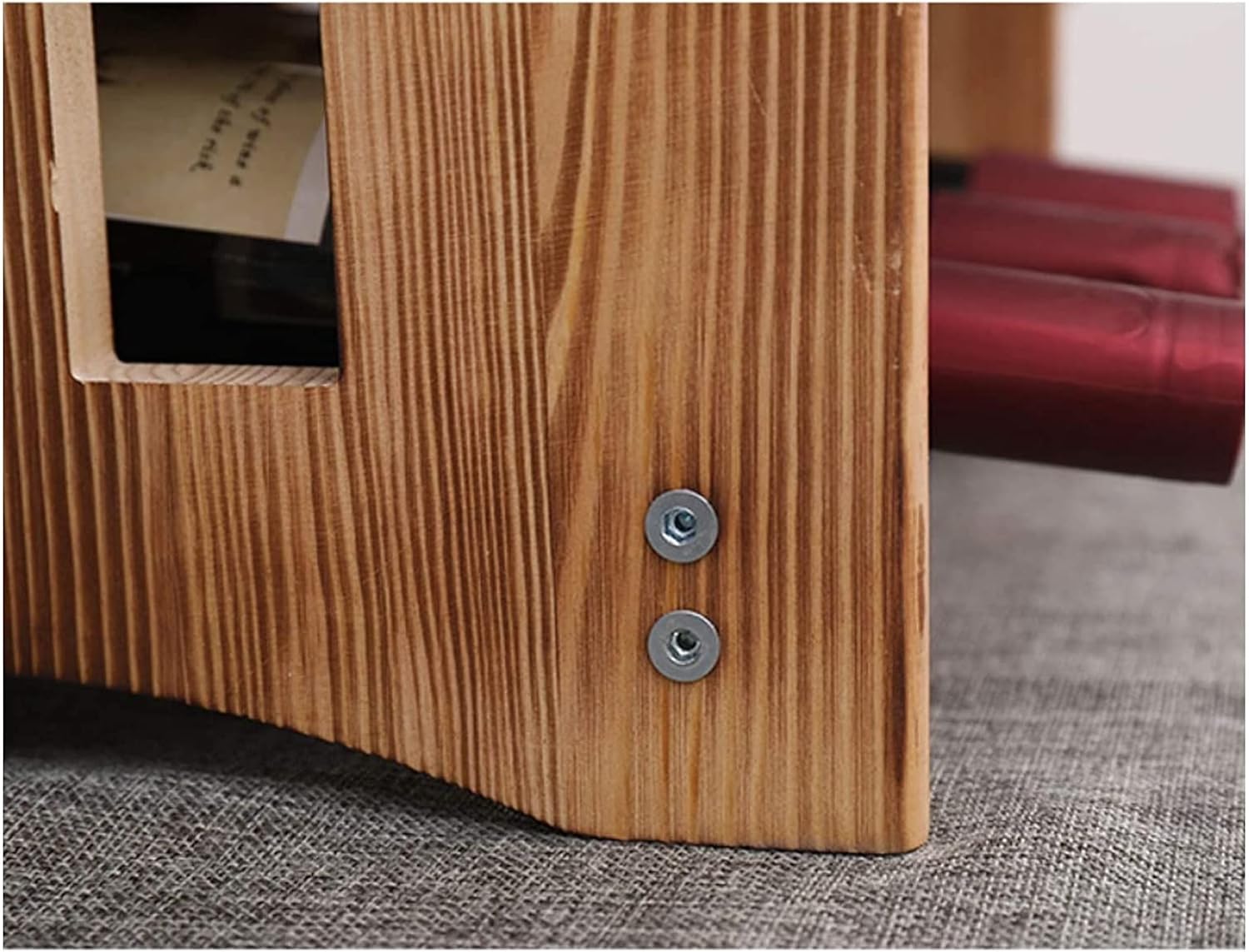 ALDEPO Wall-Mounted Wine Rack 3-Layer with 4-Glass Holder