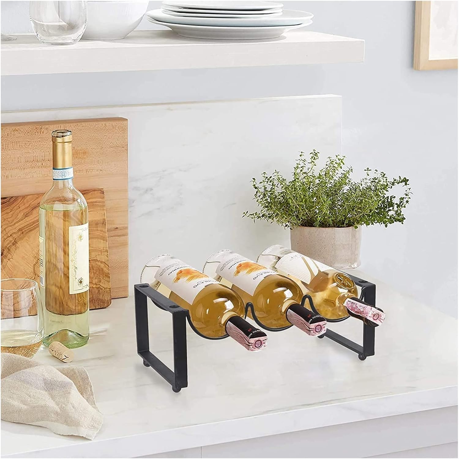 ALDEPO Stackable Wine Rack for 3 or 6 Bottles