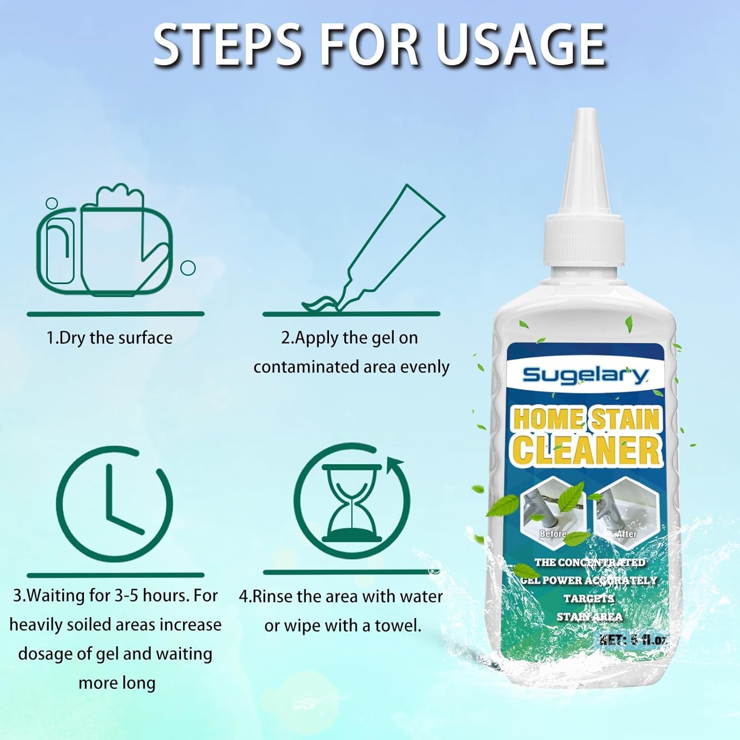 Sugelary Home Stain Cleaner 5 Fl Oz
