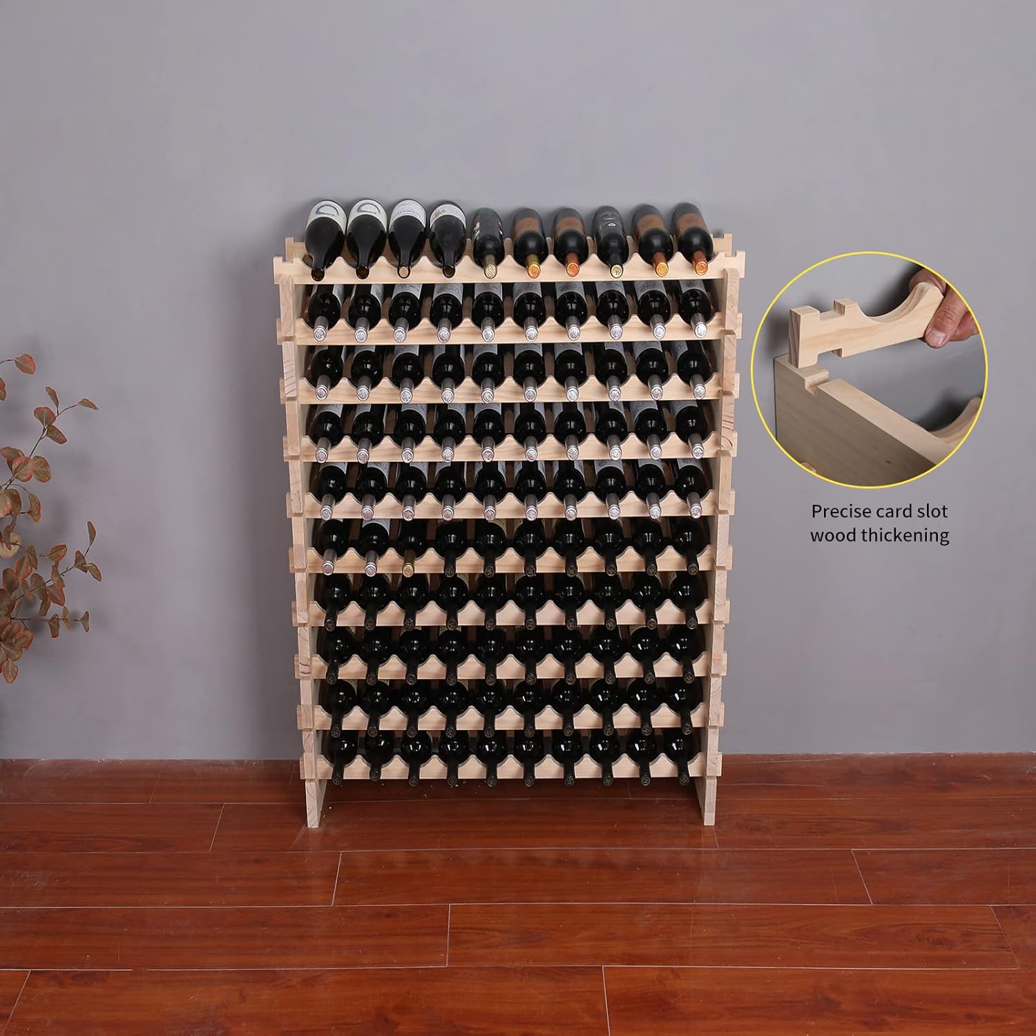 Freestanding Wine Rack Cabinet for 100 Bottles