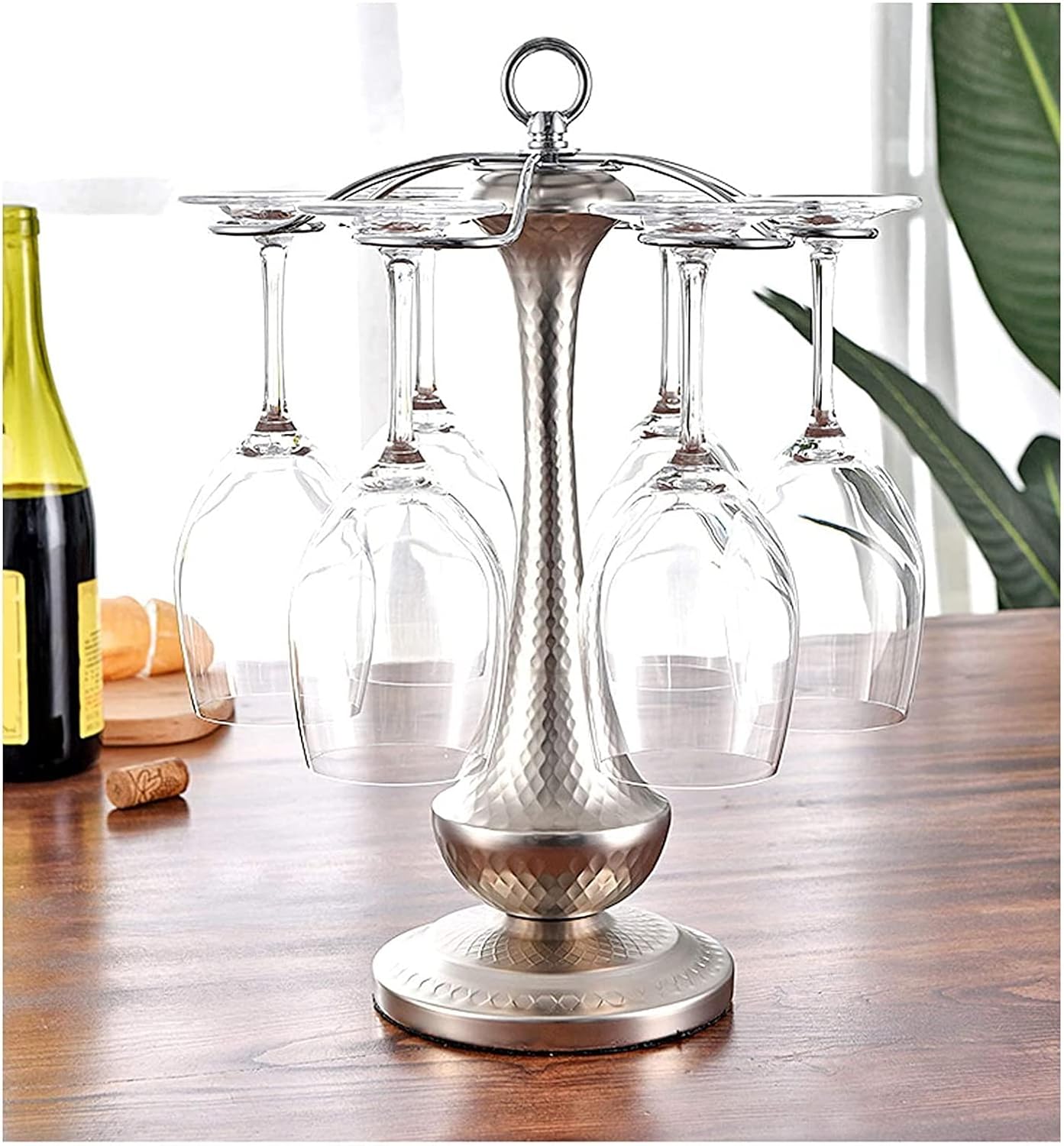 ALDEPO Wine Rack for 6 Glasses Metal Holder