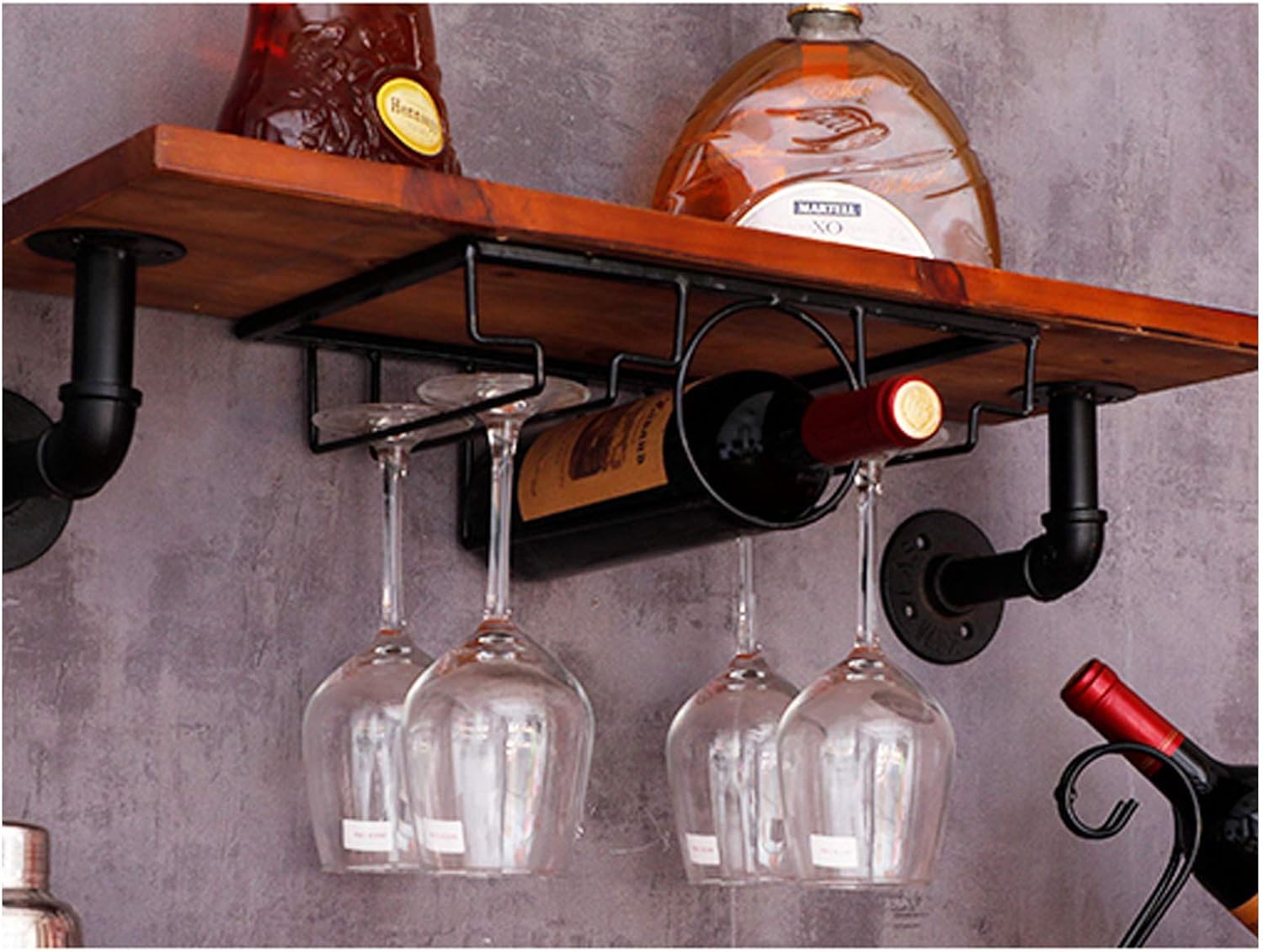 BOCbco Wall-Mounted Wine Racks Black 1