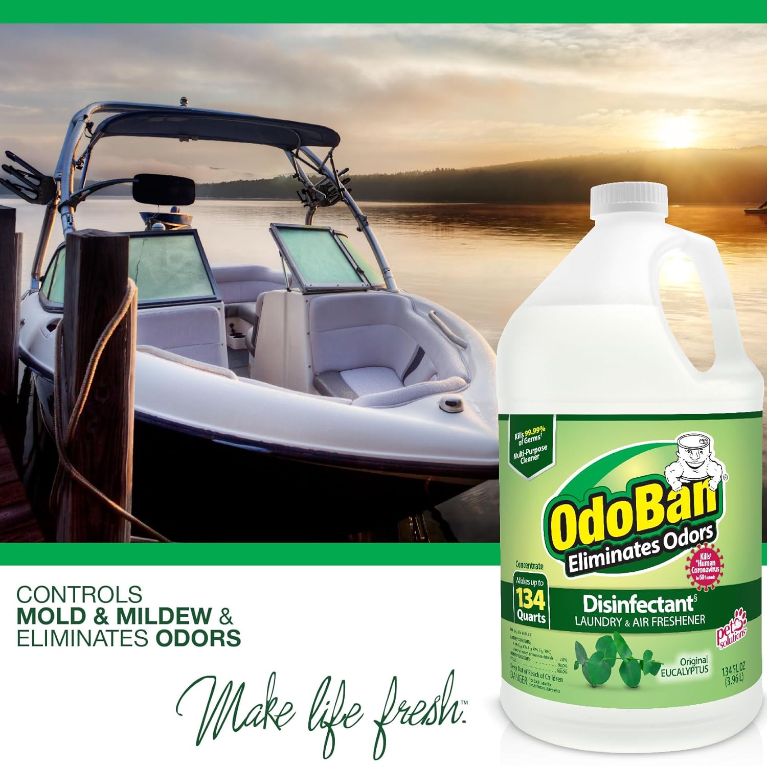 OdoBan Disinfectant Concentrate 134 Ounces Eucalyptus Scent