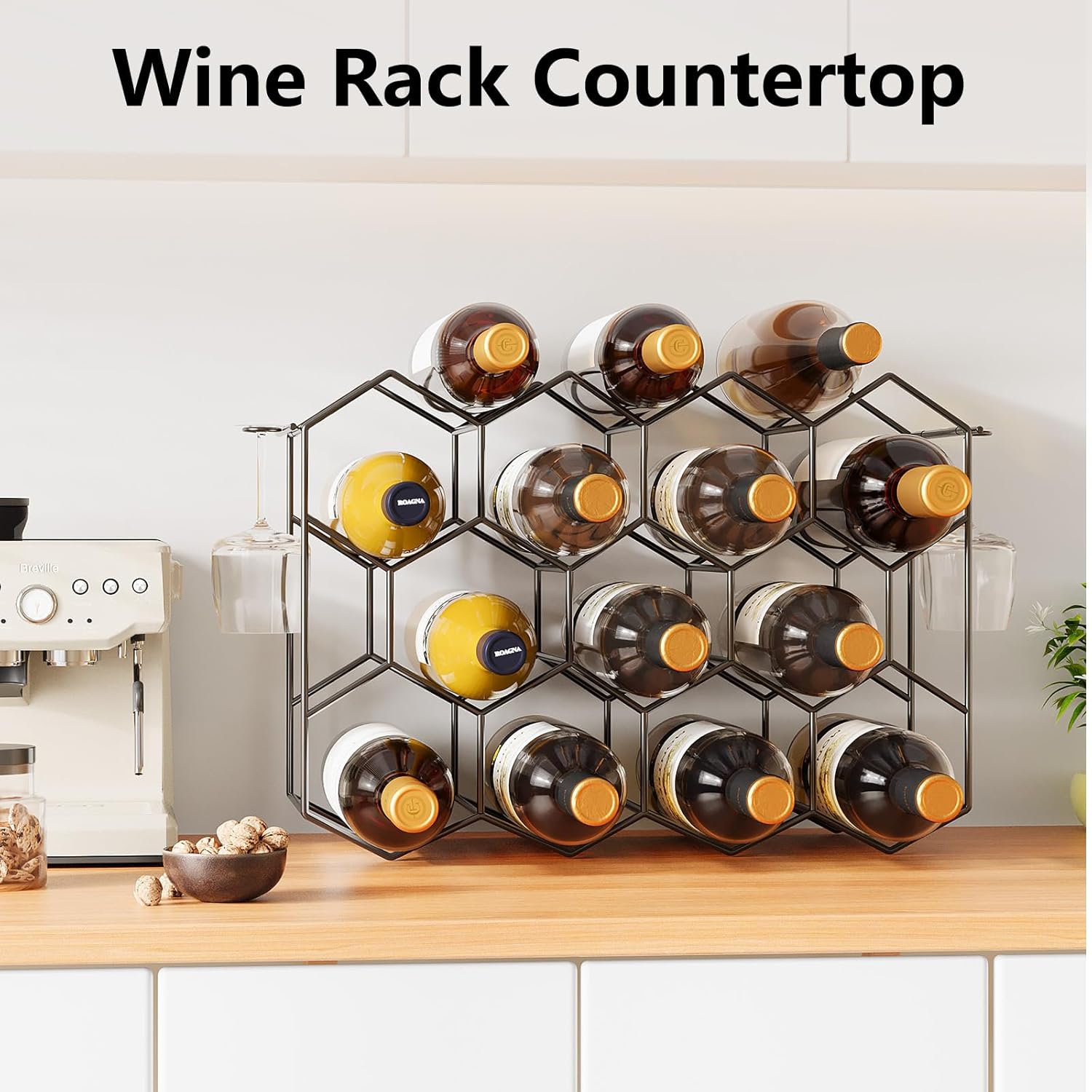 Urban Deco Tabletop Wine Rack for 14 Bottles