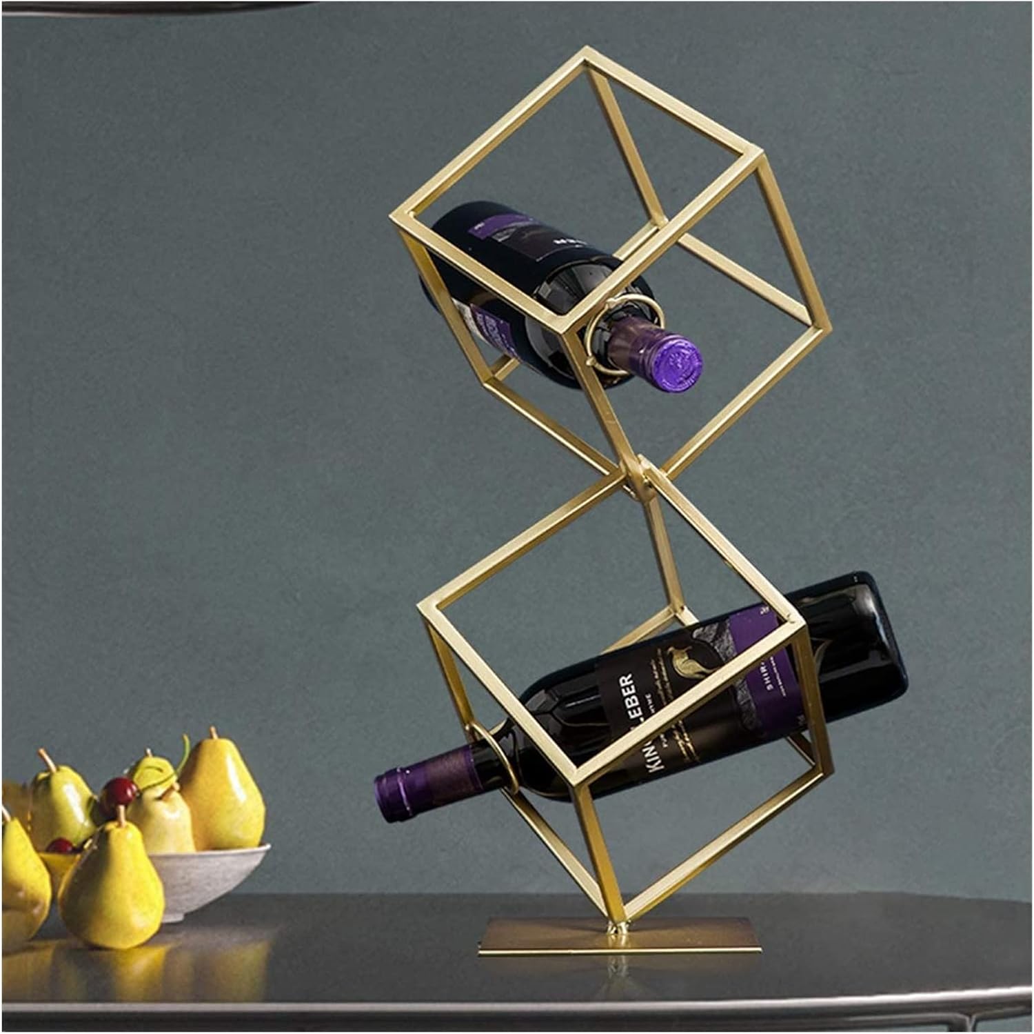 ALDEPO Rose Gold Wine Rack for 2 Bottles