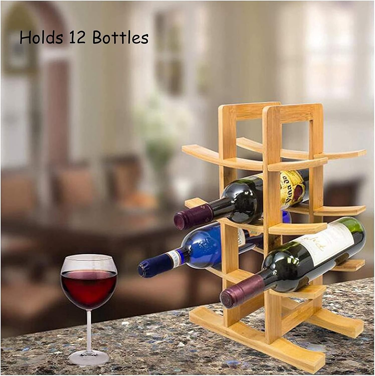 ALDEPO Wall-Mounted Wine Rack 12 Bottles Capacity