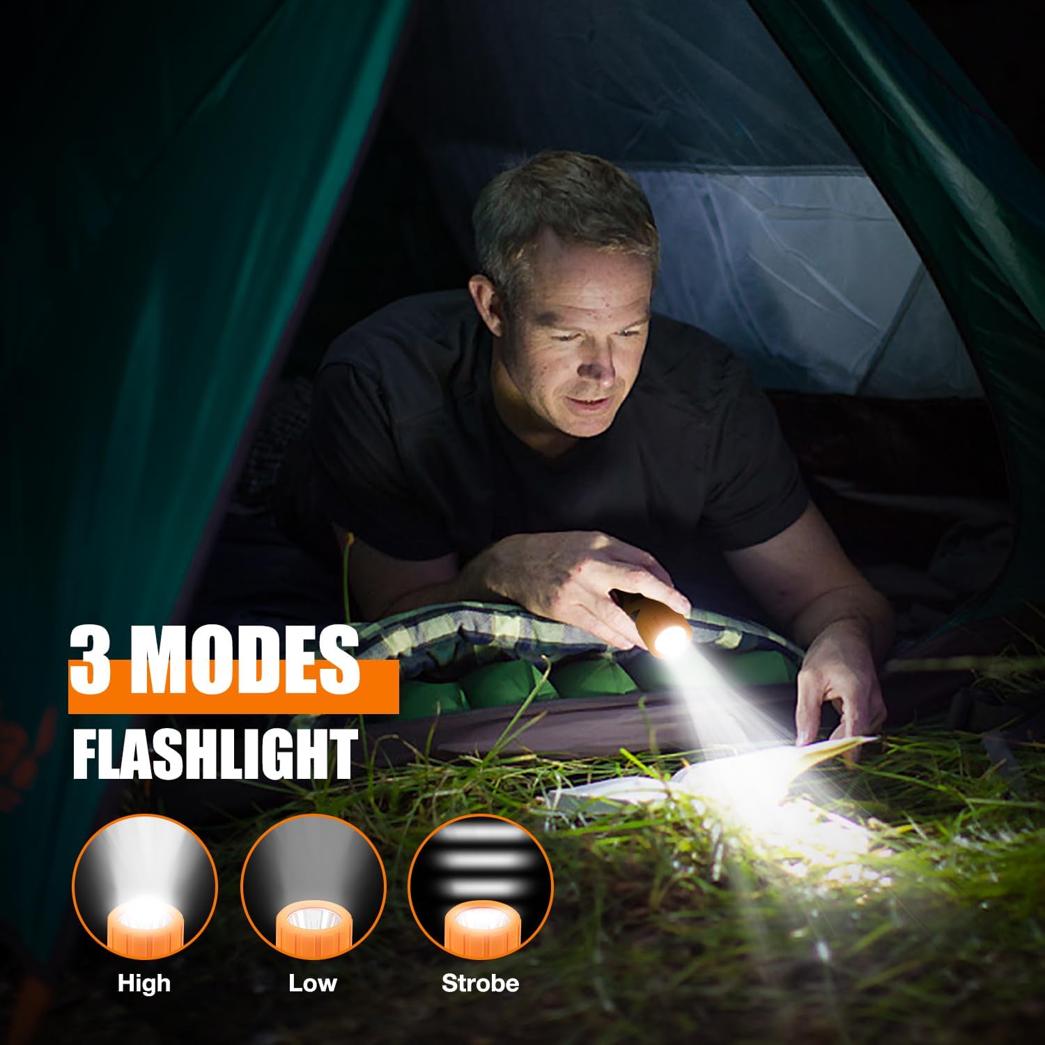 LcFun Rechargeable Waterproof Dual Arc Plasma Lighter with Flashlight and Battery Display