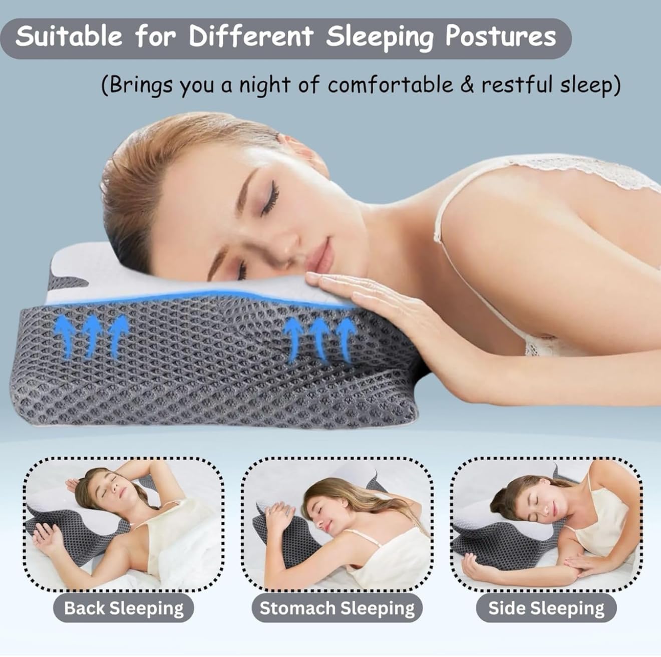 Love Nest Cervical Neck Pillow with Memory Foam