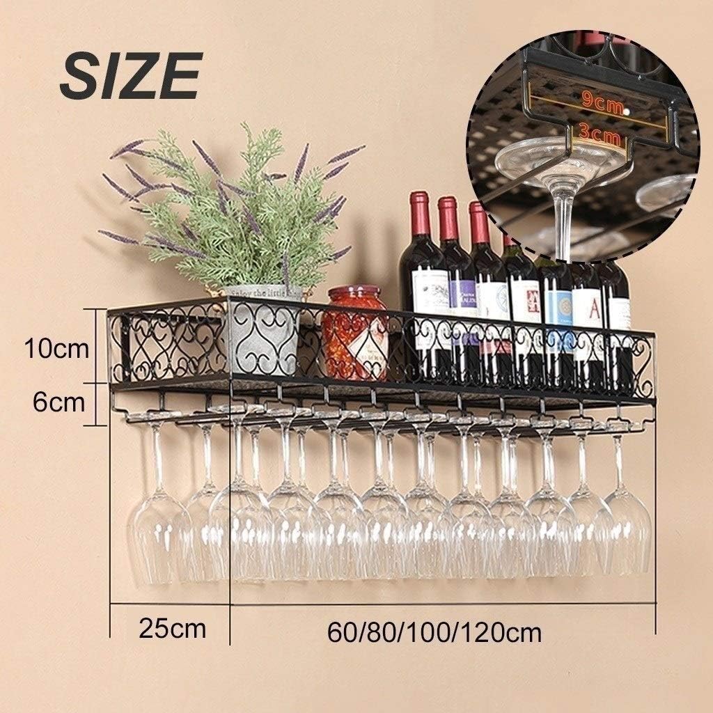 Wall Mounted Metal Wine Rack - Durable Rustic Design