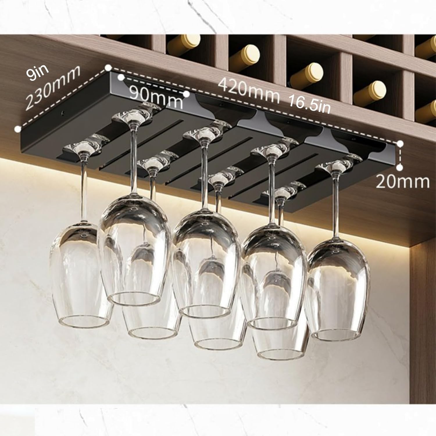 ZYZSY Wine Glass Rack White Industrial Storage Hanger for Kitchen Dining