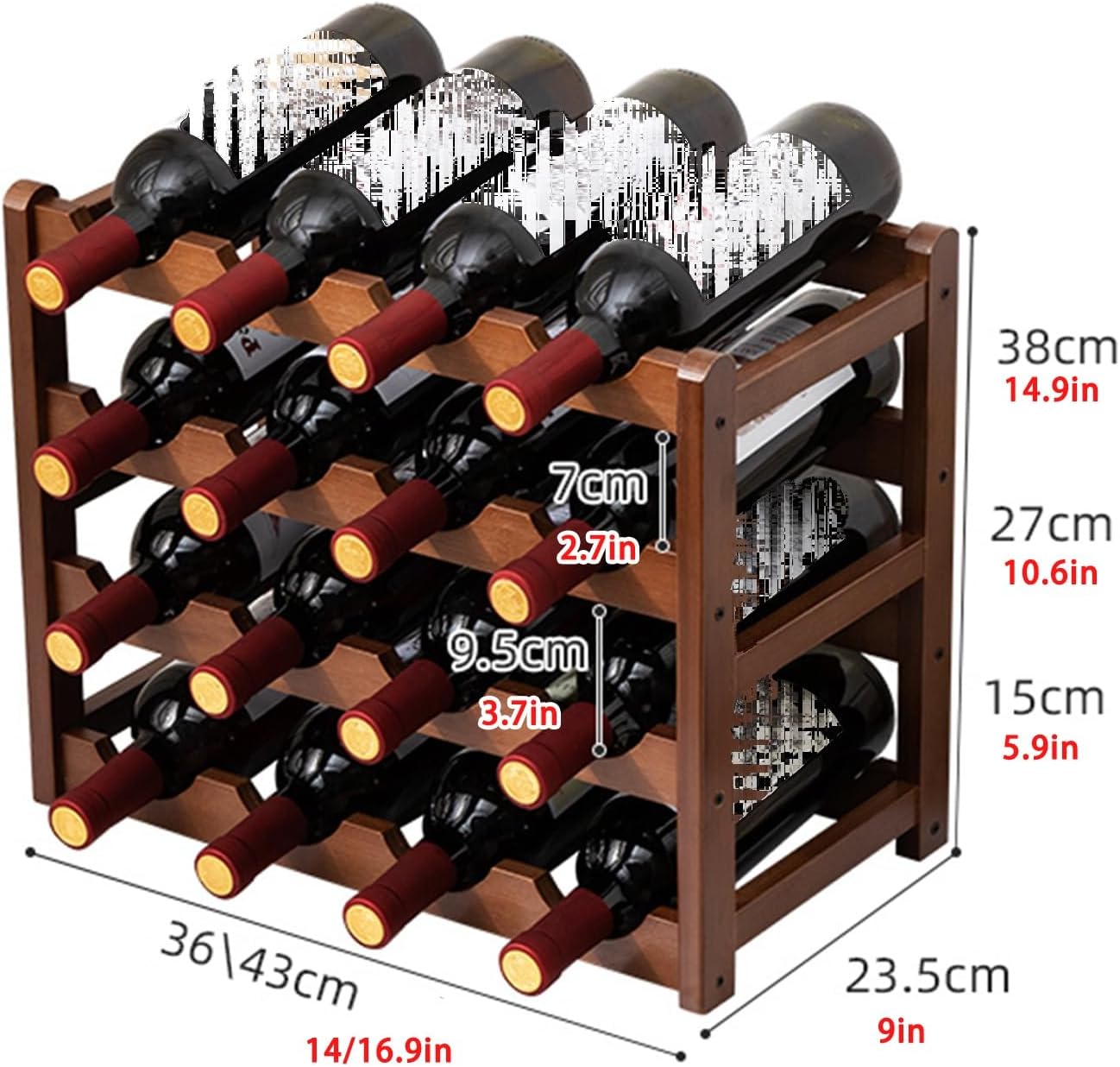 Industrial Liquor Glass Holder Display Shelf for Home Bar Cafe Kitchen