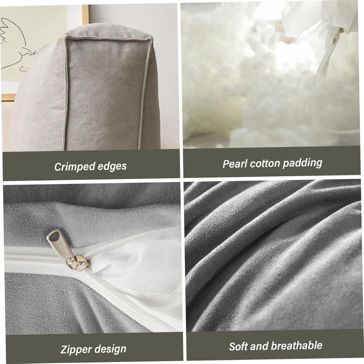 Muzrunq Reading Pillow with Lumbar Support
