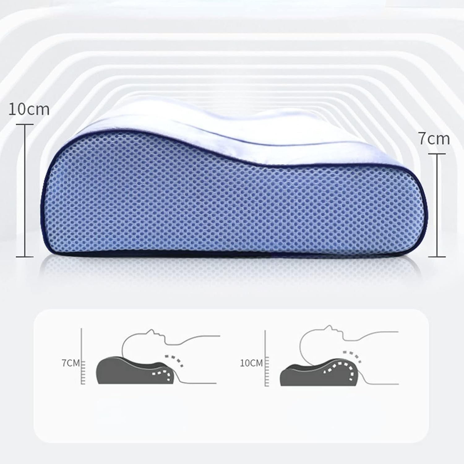 TEMKIN Cooling Cervical Pillow for Sleep and Neck Support