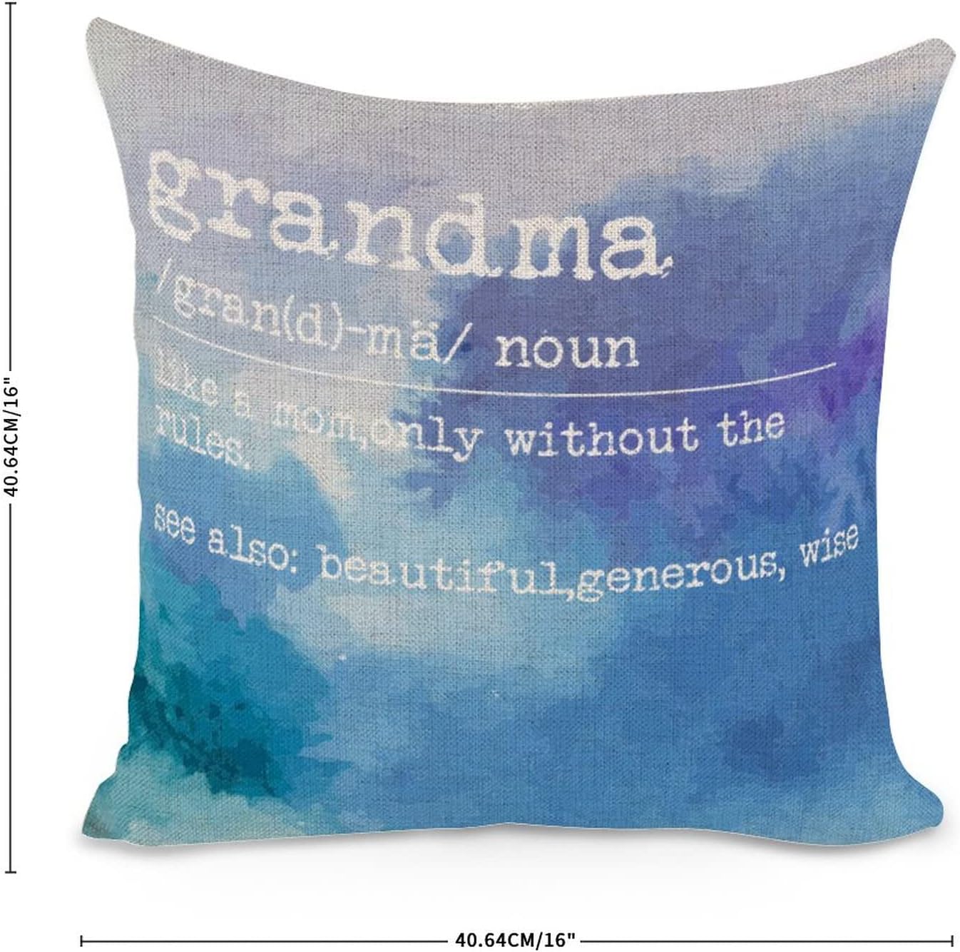 Grandma Definition Pillowcase 16x16in Cotton Linen