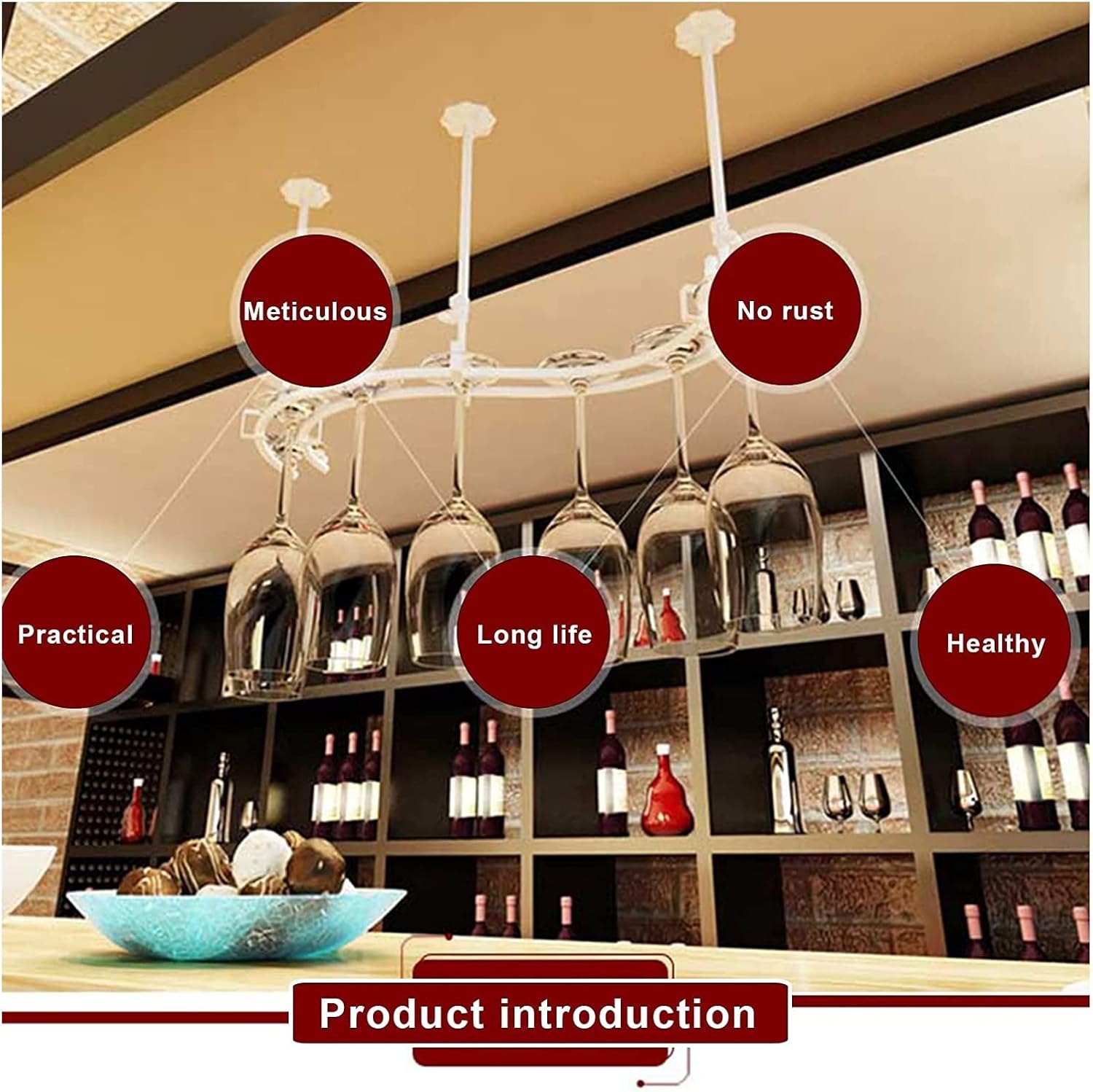 ALDEPO 2-Layer Wall-Mounted Wine Glass Rack 1