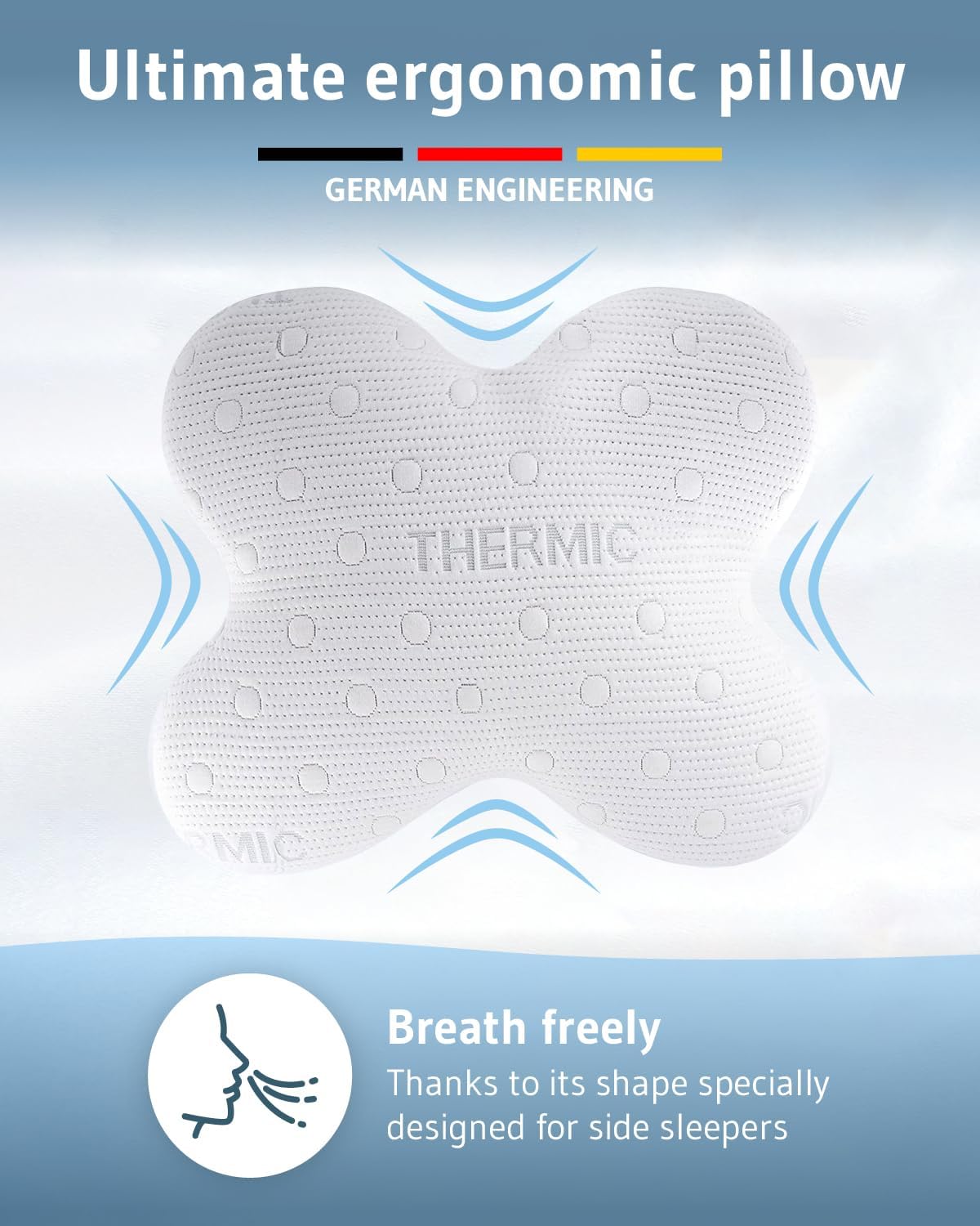Third of Life Side Sleeper Pillow Ergonomic Thermoregulating