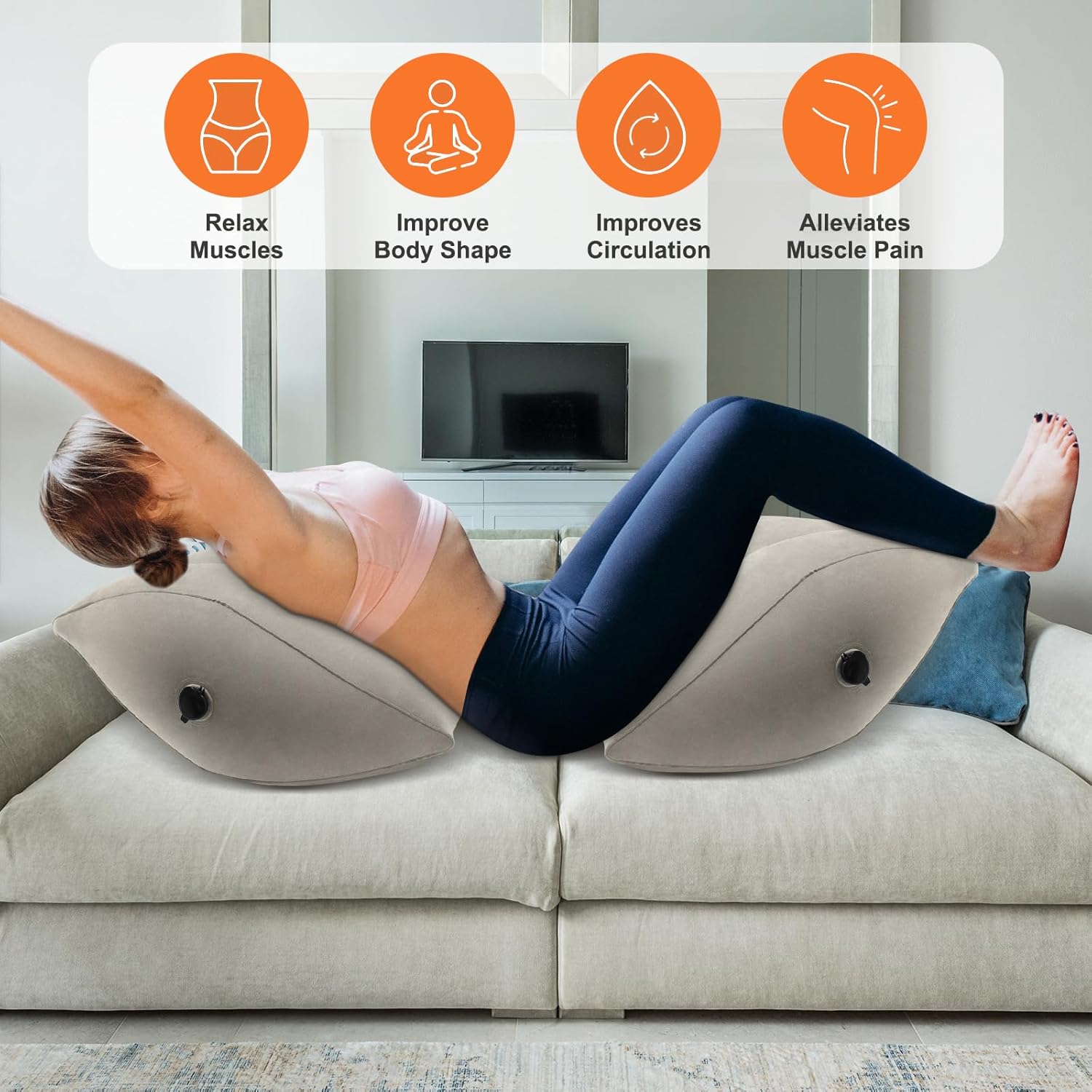 PNEUICALLY Inflatable Leg Elevation Pillow for Swelling and Back Pain Relief 1