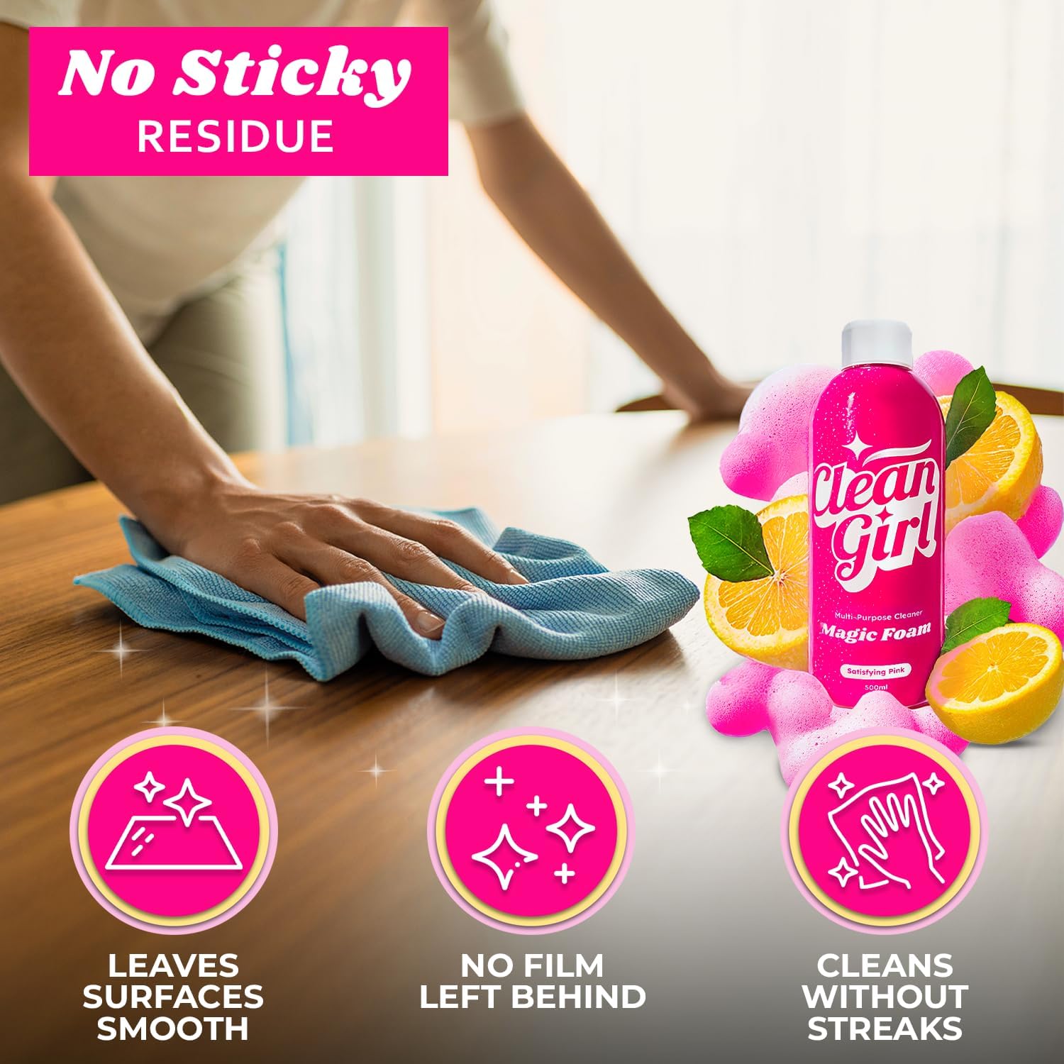Clean Girl Magic Foam 6-Pack All Purpose Cleaner