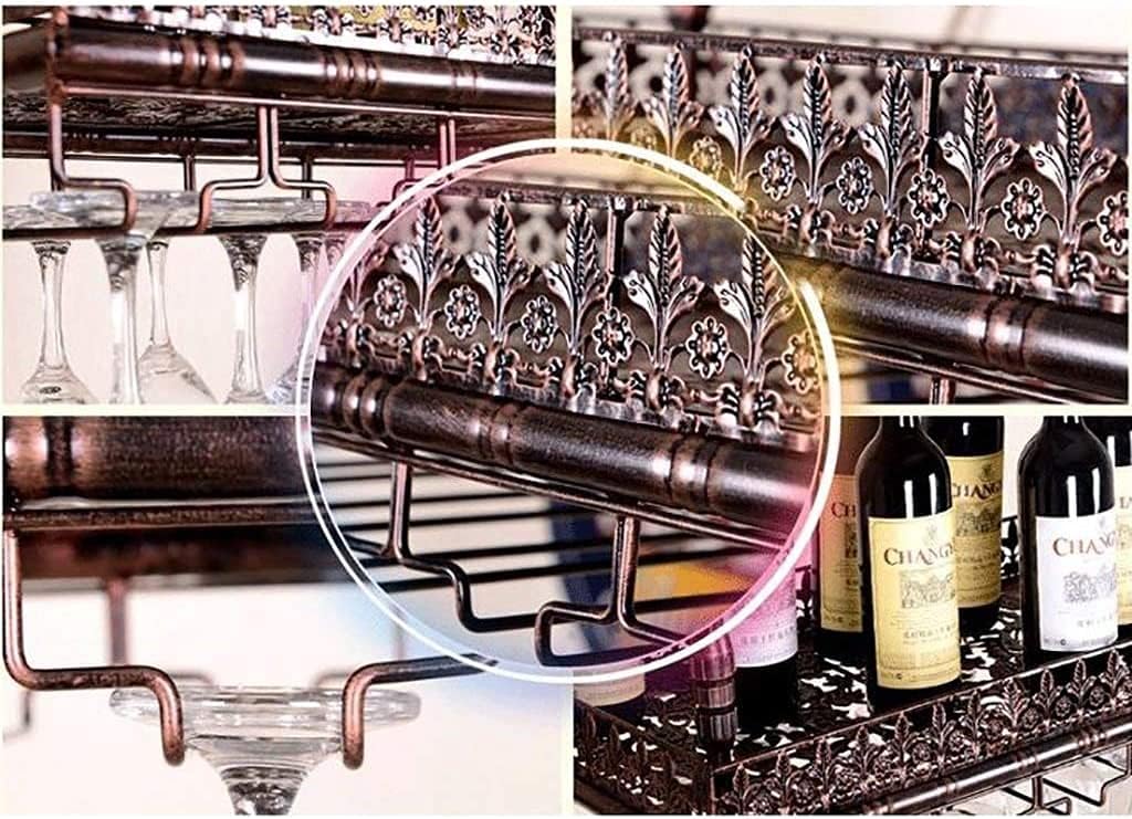 Generic Wall-Mounted Wine Rack with Glass Holder 1