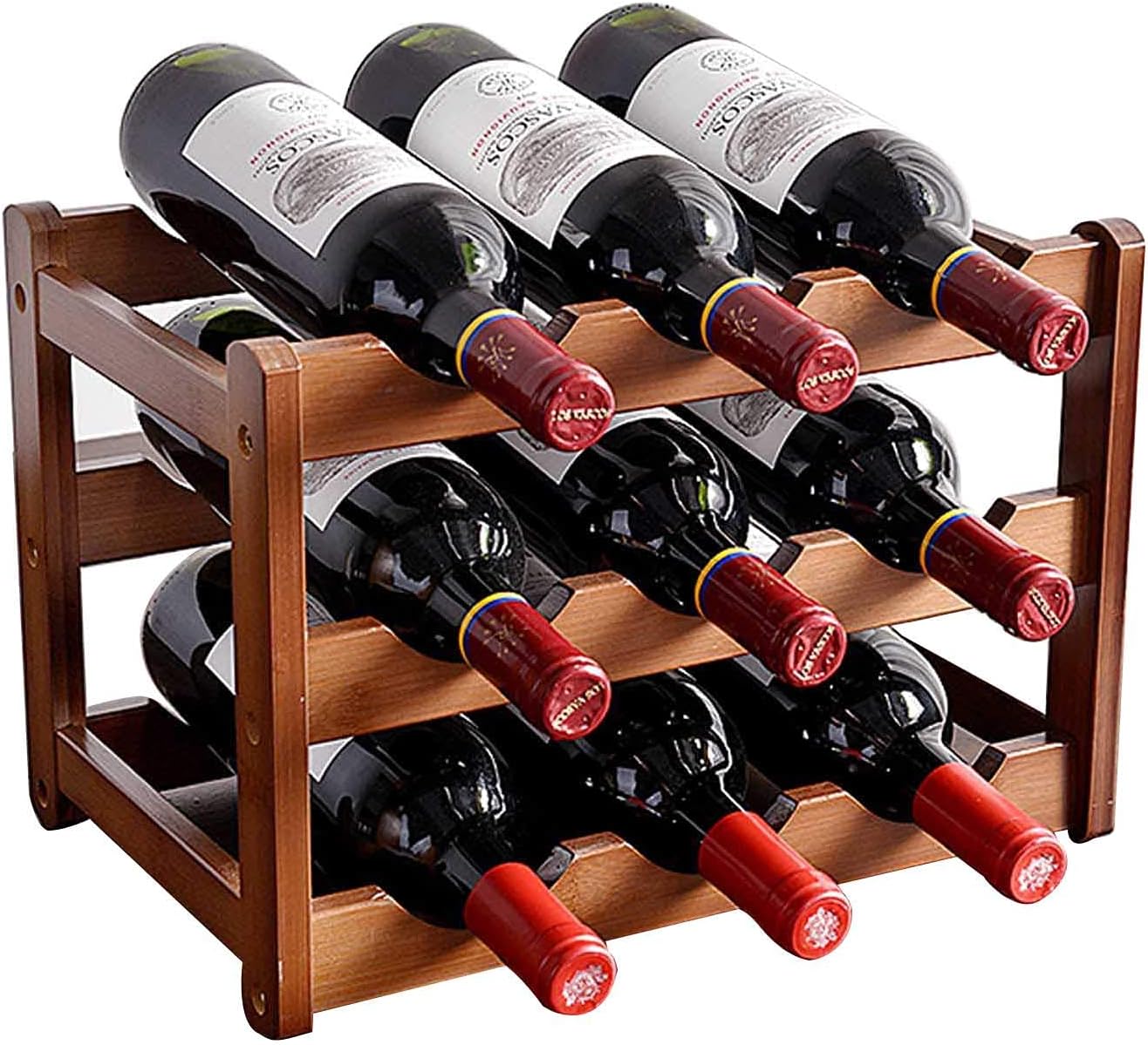 3-Tier Wine Rack for Home Bar and Kitchen