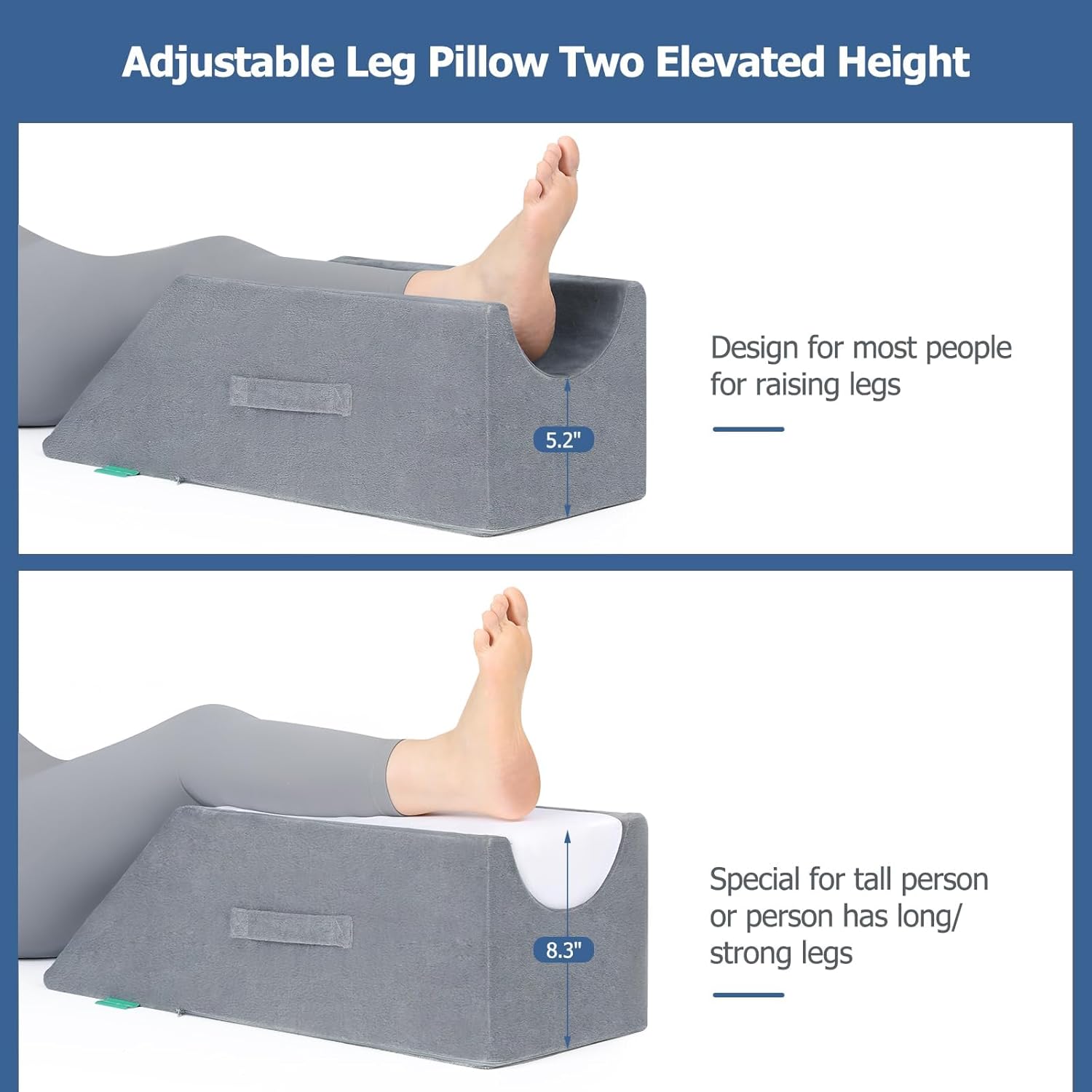 Adjustable Leg Elevation Pillow for Post Surgery Recovery