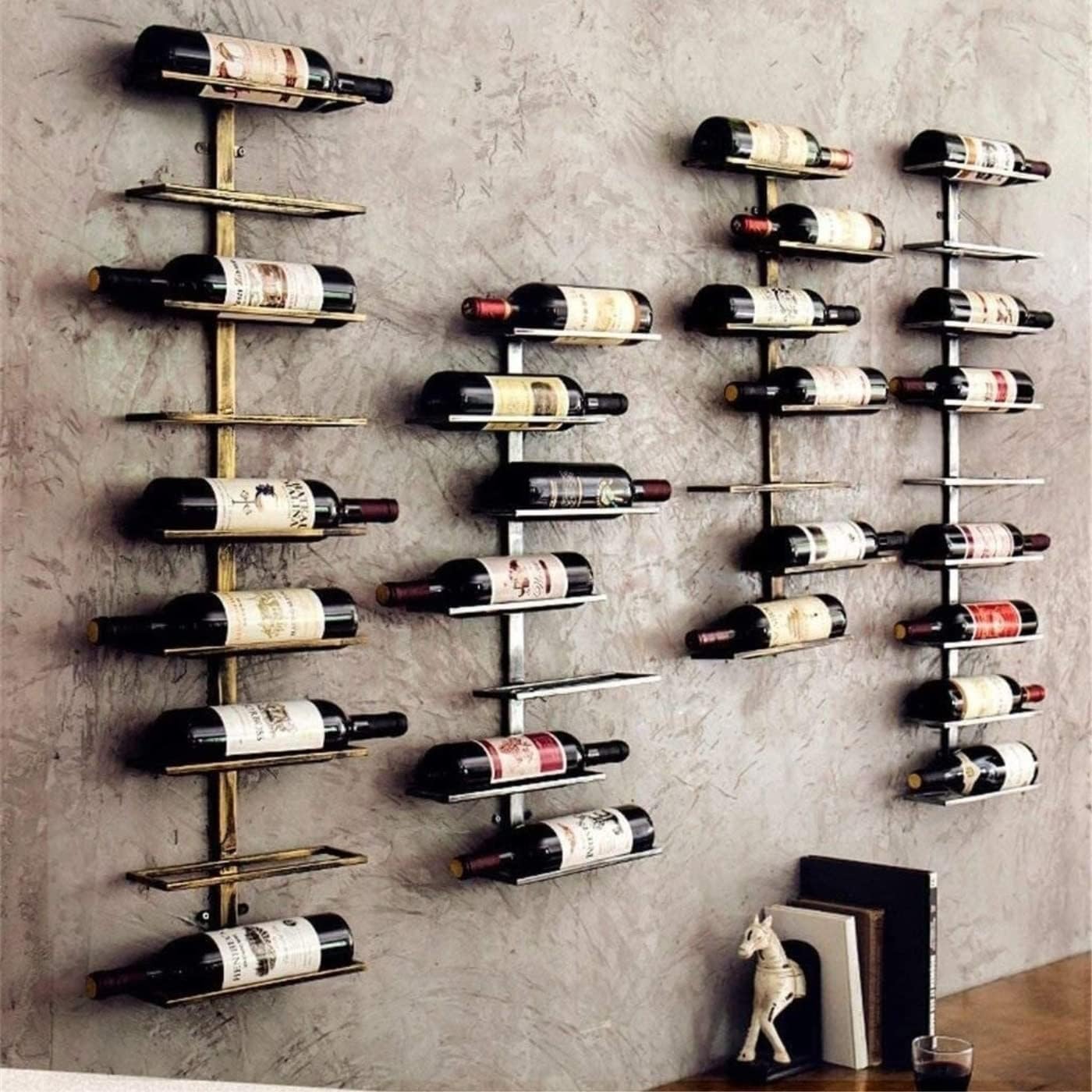 INKTUS Rustic Industrial Wall Wine Rack