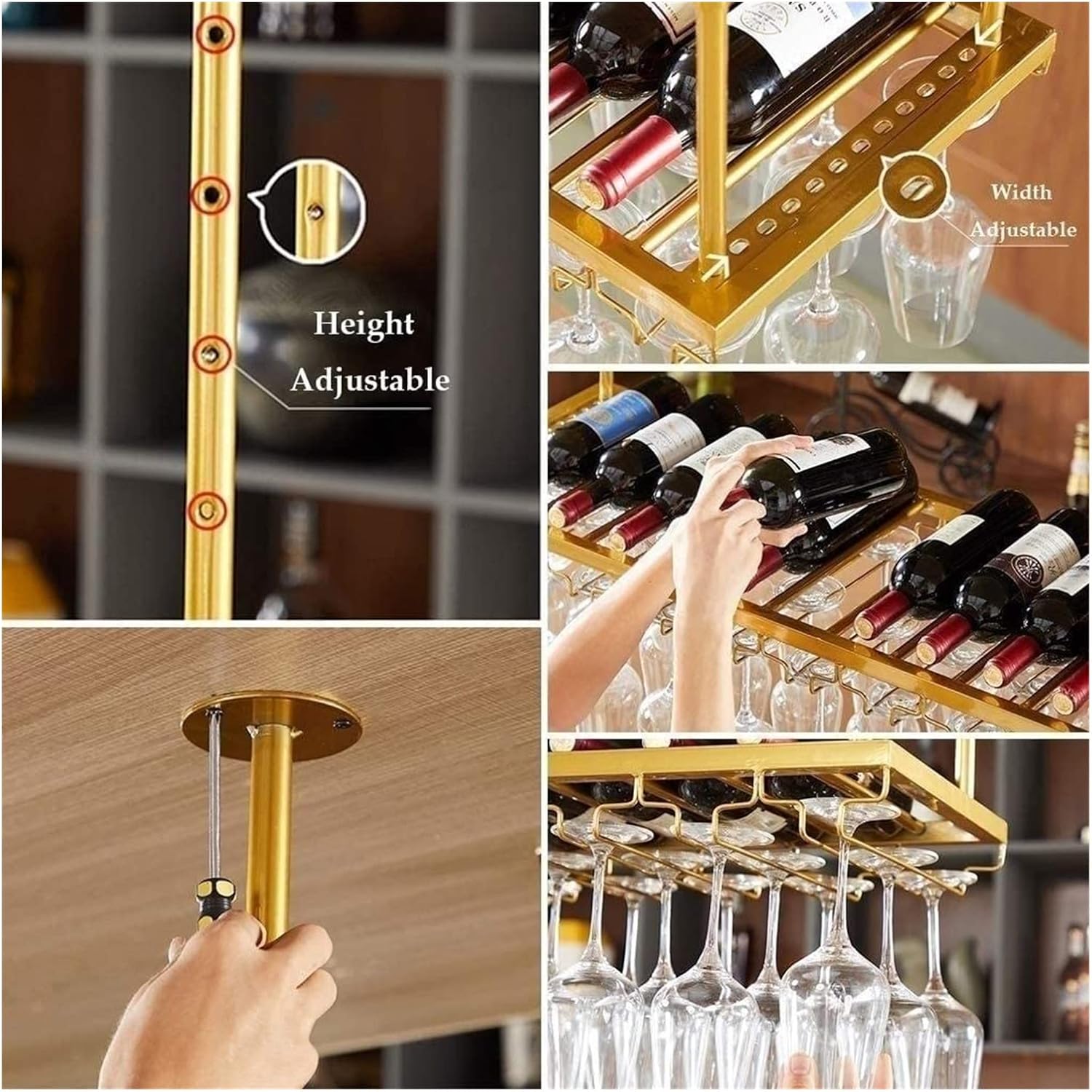ALDEPO Bronze Wall-Mounted Wine Rack