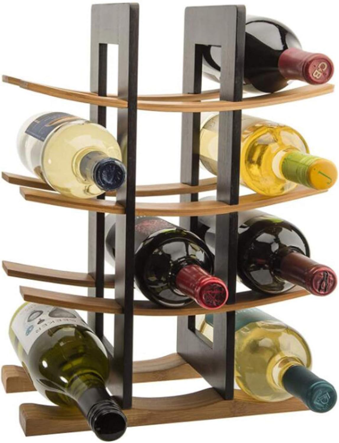 BOCbco Wooden Wall Mounted Wine Rack 12-Bottle Capacity Classic Sturdy Design