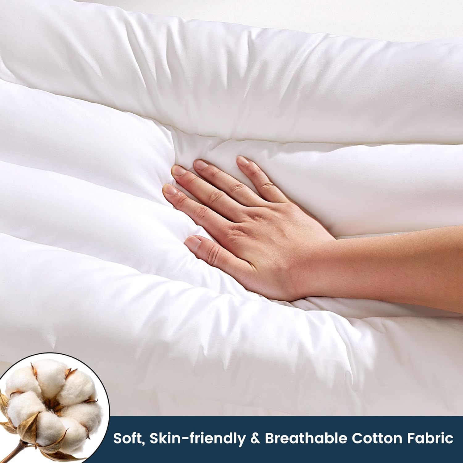 SLEEP ZONE Ultra Thin Pillow for Back and Stomach Sleepers
