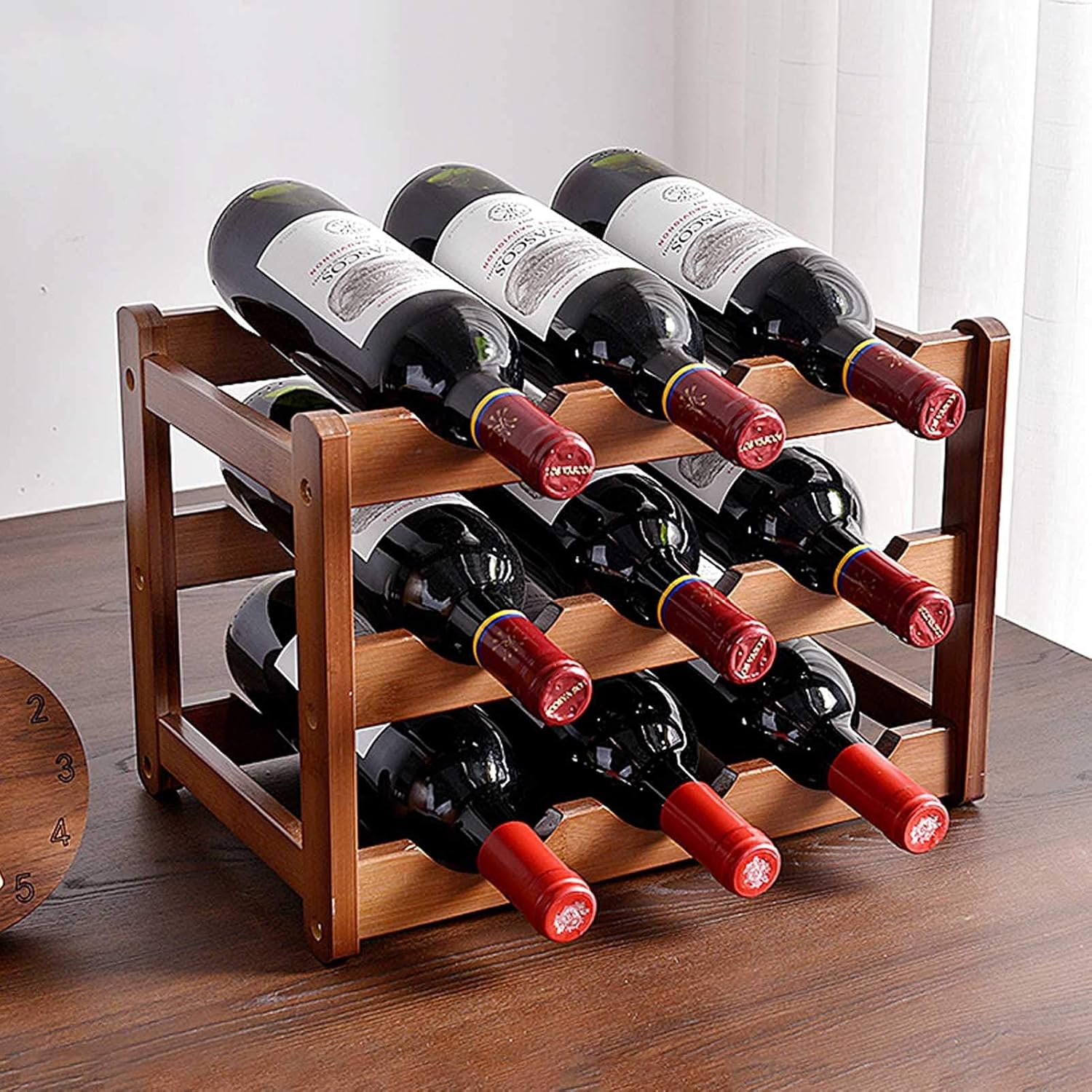 3-Tier Wine Rack for Home Bar and Kitchen