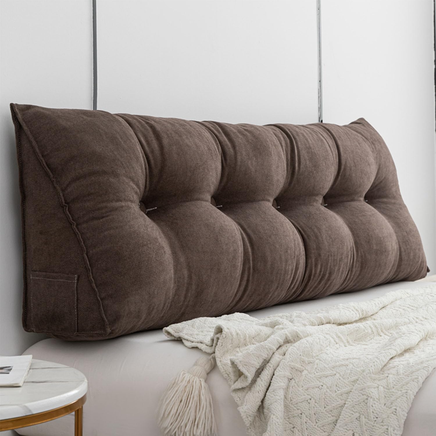 ZZYK Triangular Headboard Pillow Large Bolster Support Cushion