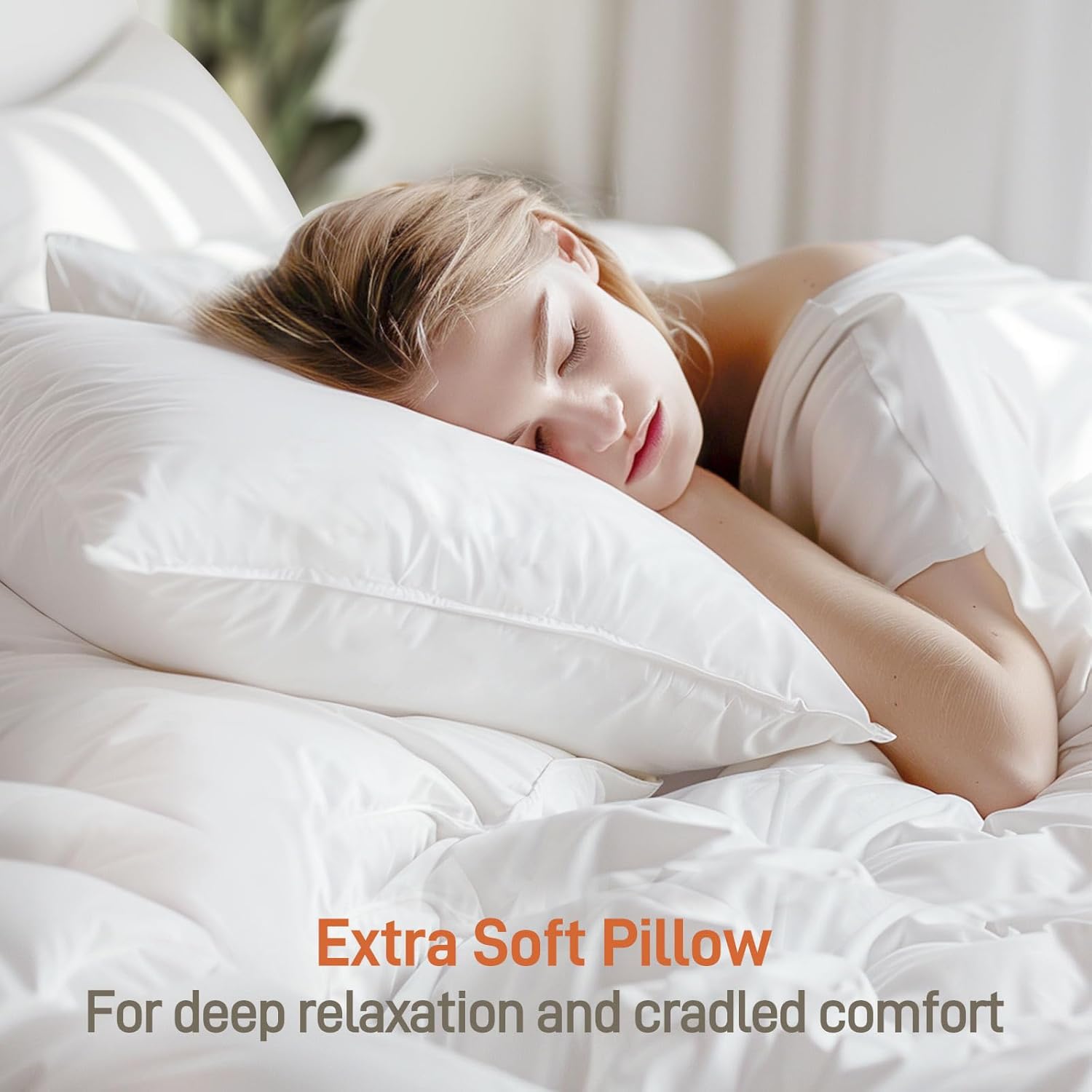 Aveallore Bamboo Viscose Down Alternative Pillow King Size