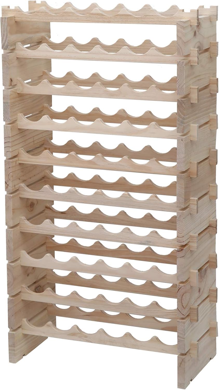 fdjamy Wine Rack 60 Bottles Natural Color 1