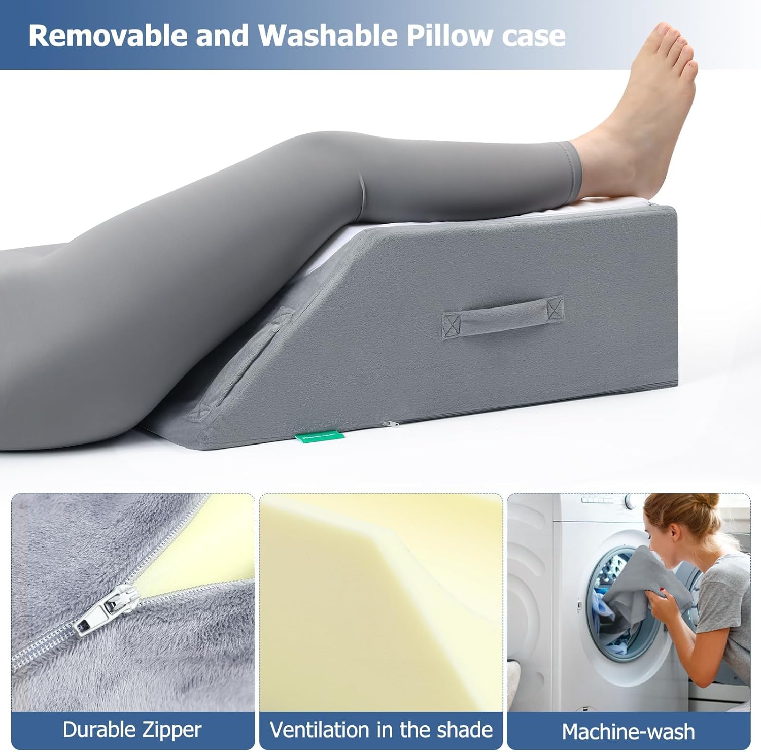 Adjustable Leg Elevation Pillow for Post Surgery Recovery