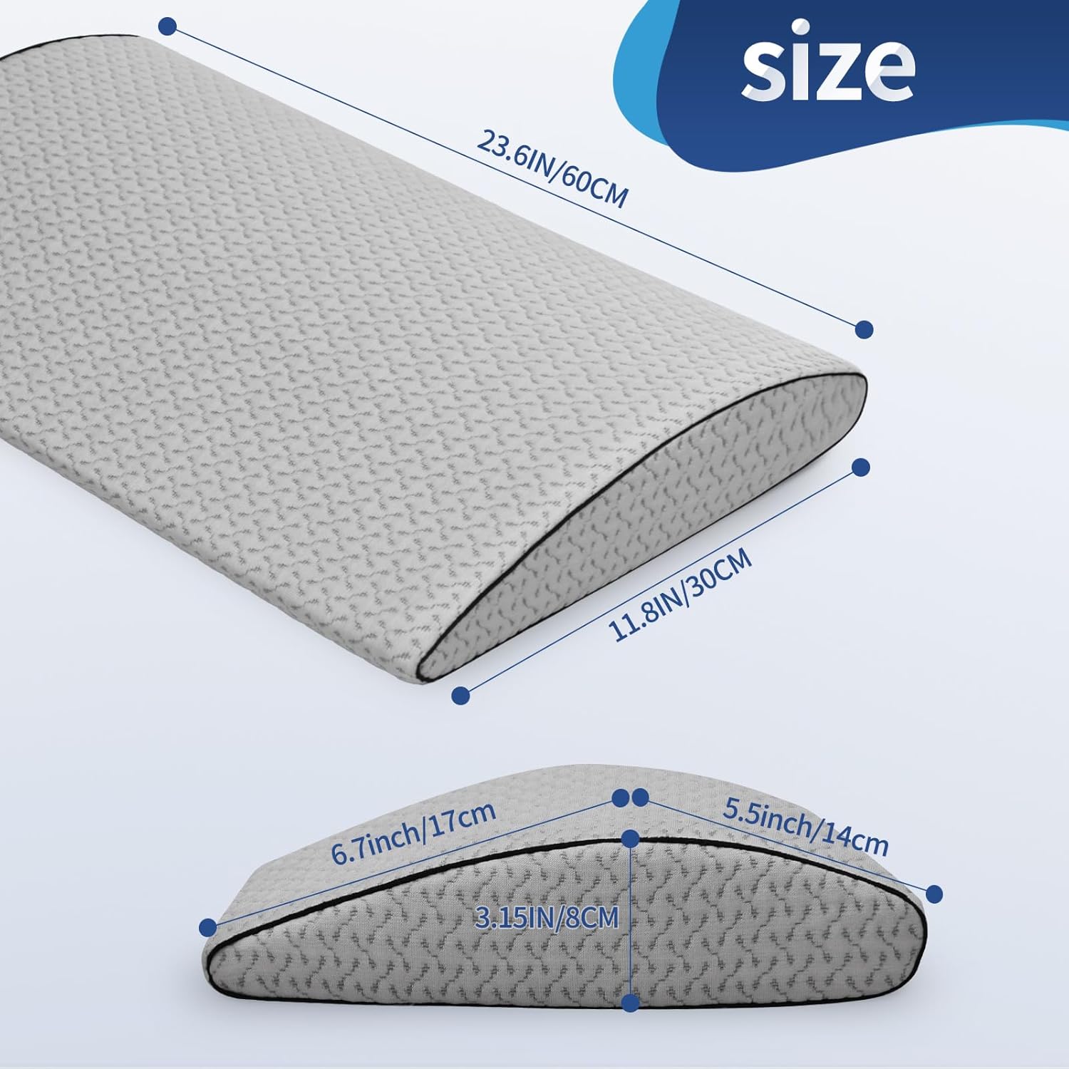 Nockovi Lumbar Support Pillow for Back Pain Relief