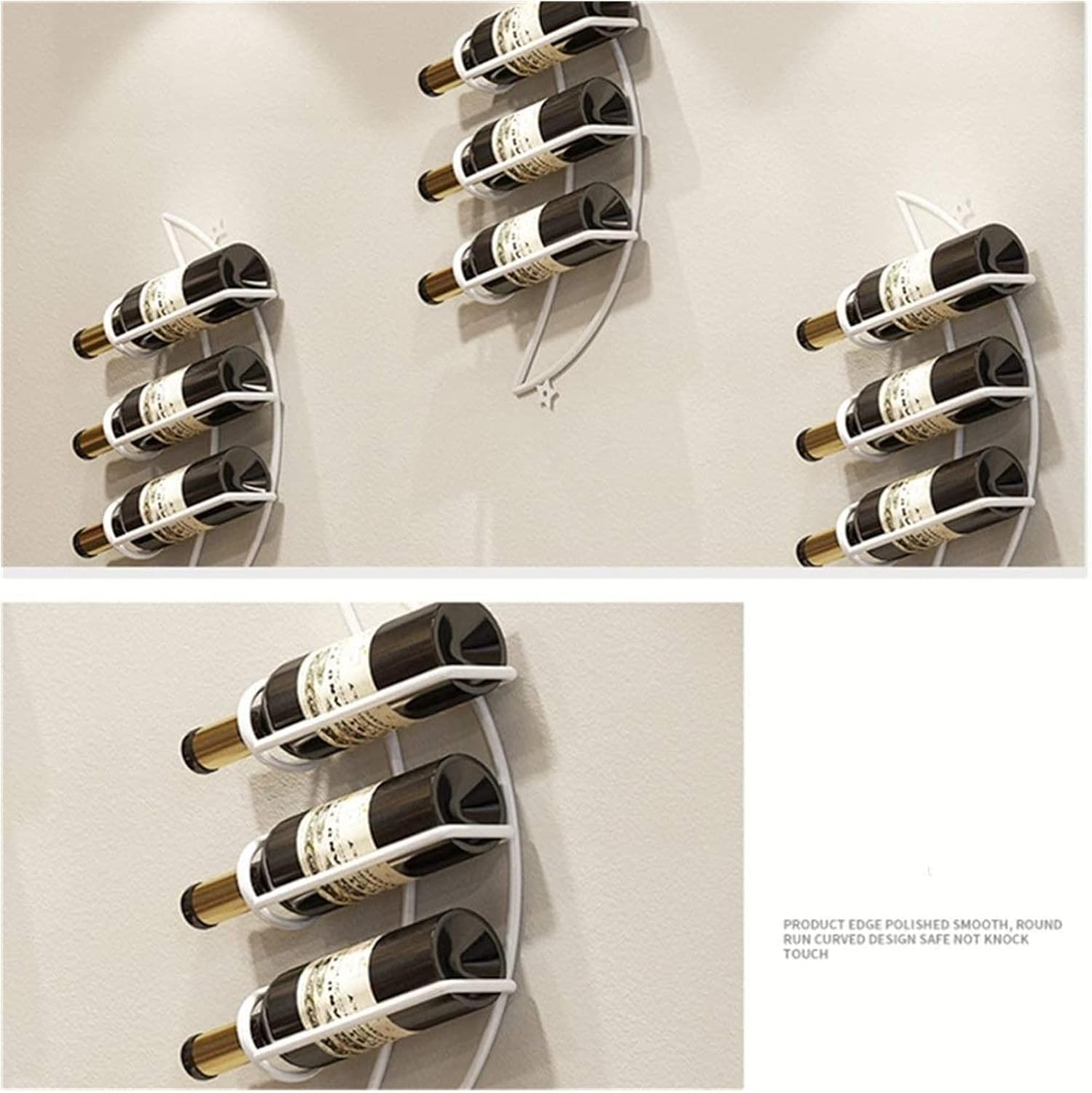 ALDEPO Wall Mounted Wine Rack Light Green