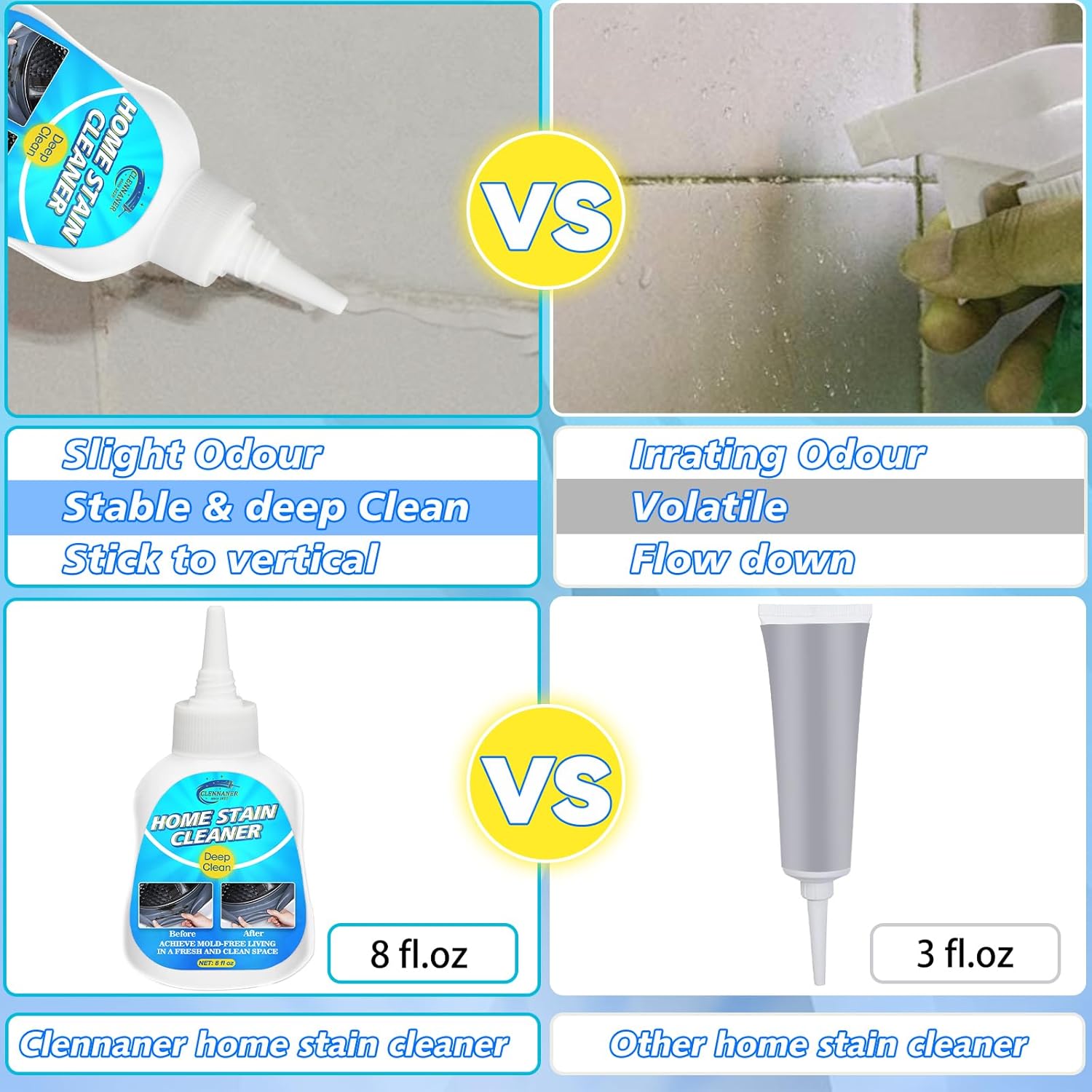 Clennaner Mold Stain Cleaner Gel 8 Fl Oz