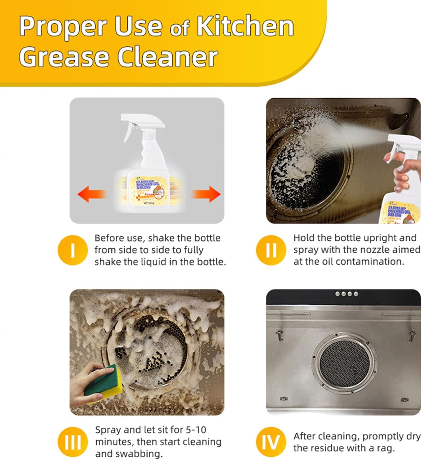 Liapu 3Pcs All Purpose Cleaner Spray