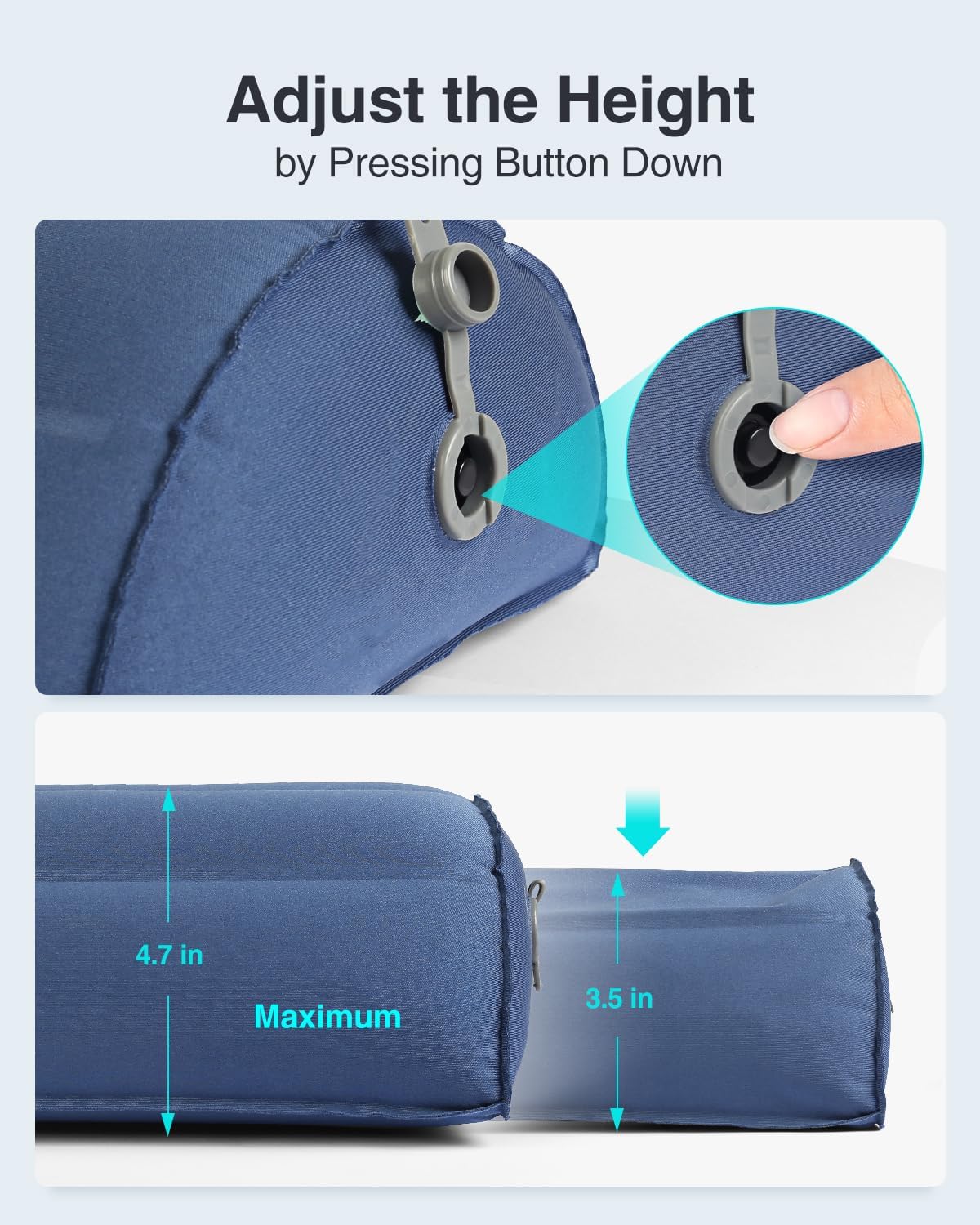 Luxtude Inflatable Leg Pillow for Back Side Sleep