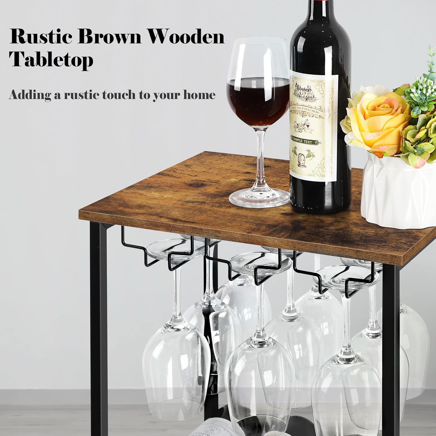 OYEAL Freestanding Wine Rack with 16 Bottle Capacity 1
