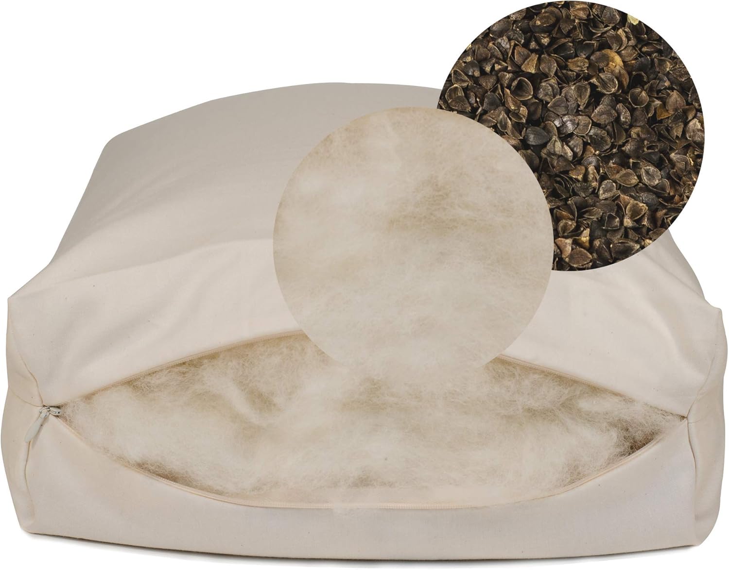 Sachi Organics Rejuvenation Pillow with Organic Buckwheat and Wool