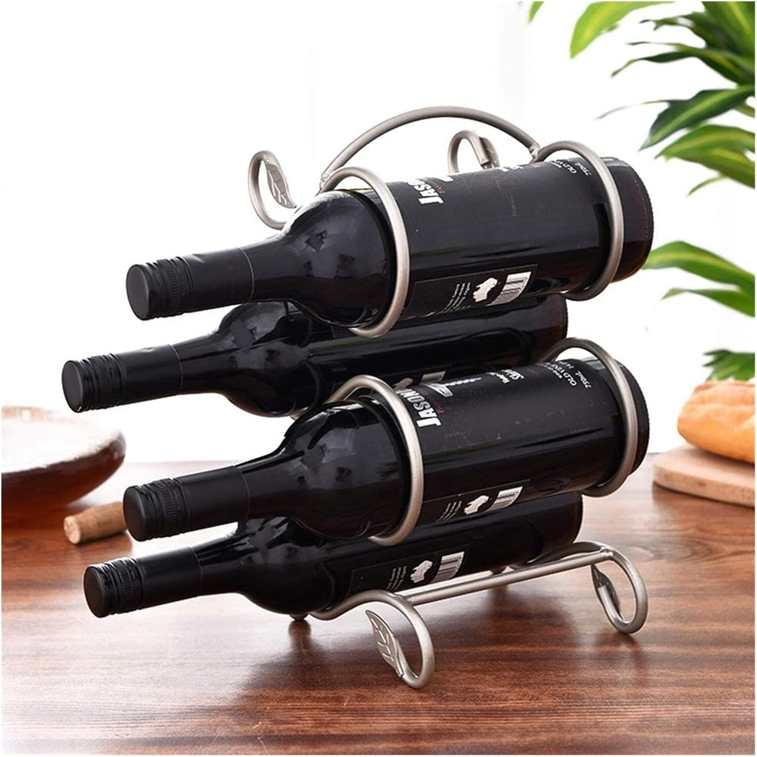 ALDEPO Pink Freestanding Wine Rack 4 Bottle