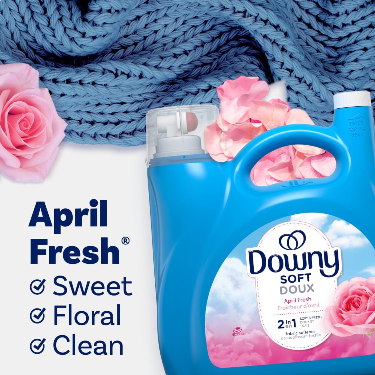 Downy Fabric Softener Liquid 140 fl oz 190 Loads HE Compatible