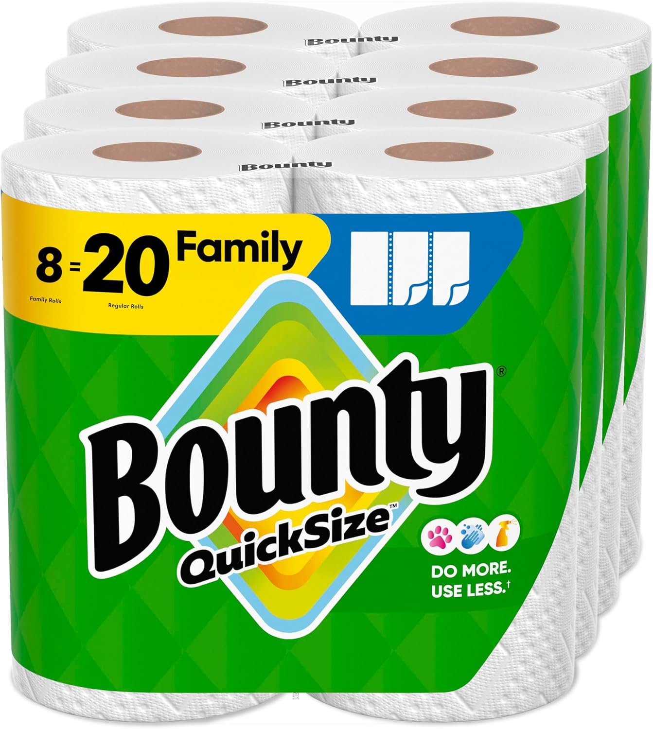 Bounty Quick Size Paper Towels White 8 Rolls