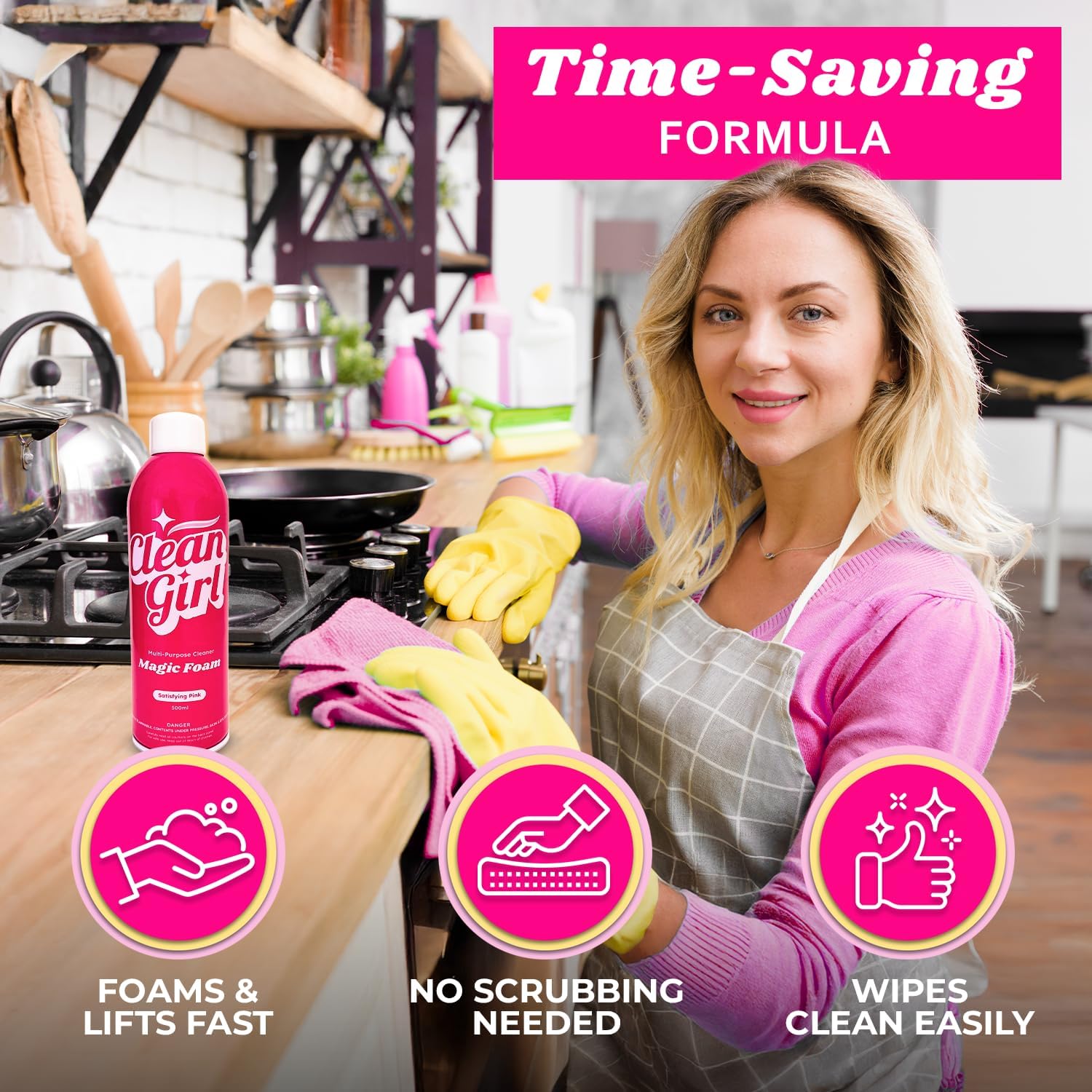Clean Girl Magic Foam 6-Pack All Purpose Cleaner